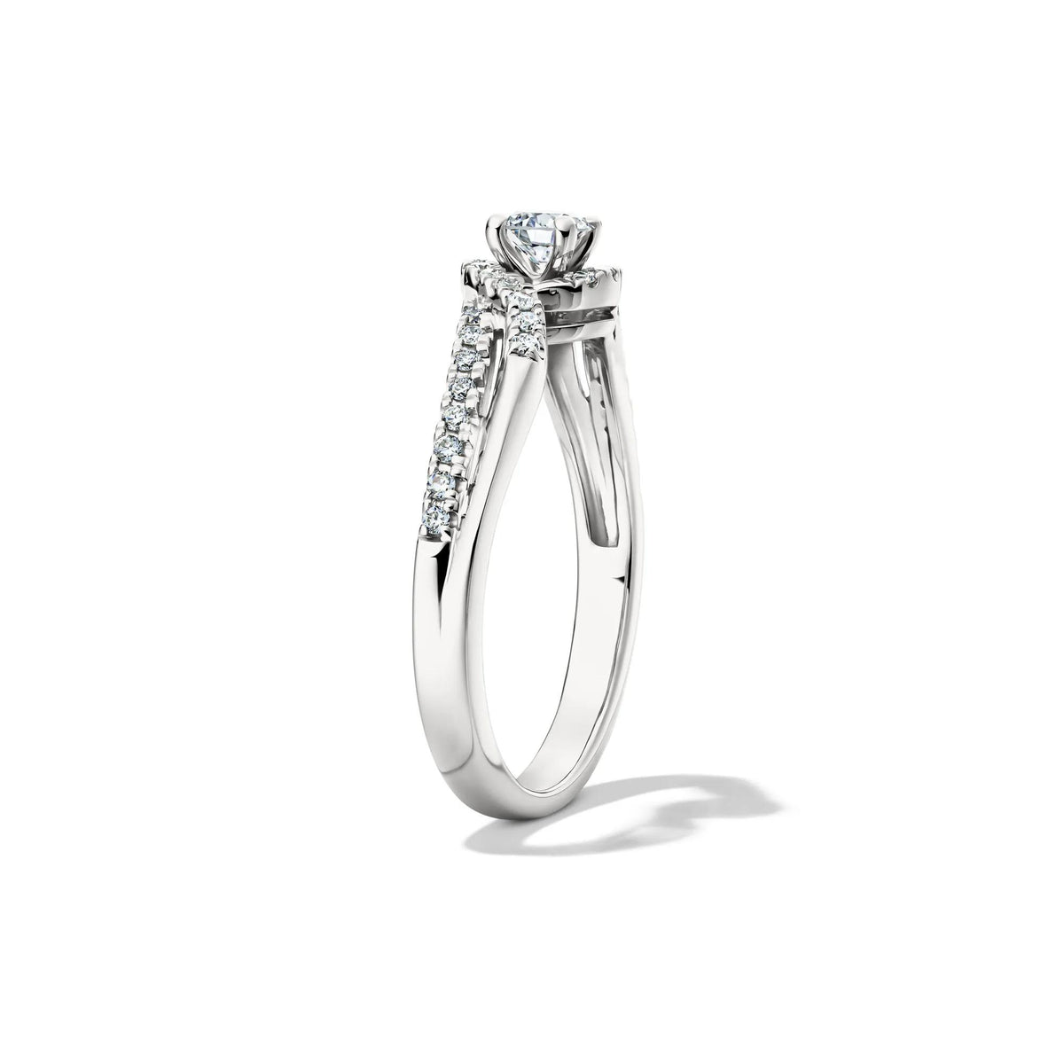 3/8 CT. Tw. Lab Grown Diamond Promise Ring .925 Sterling Silver White Size 6 2mm