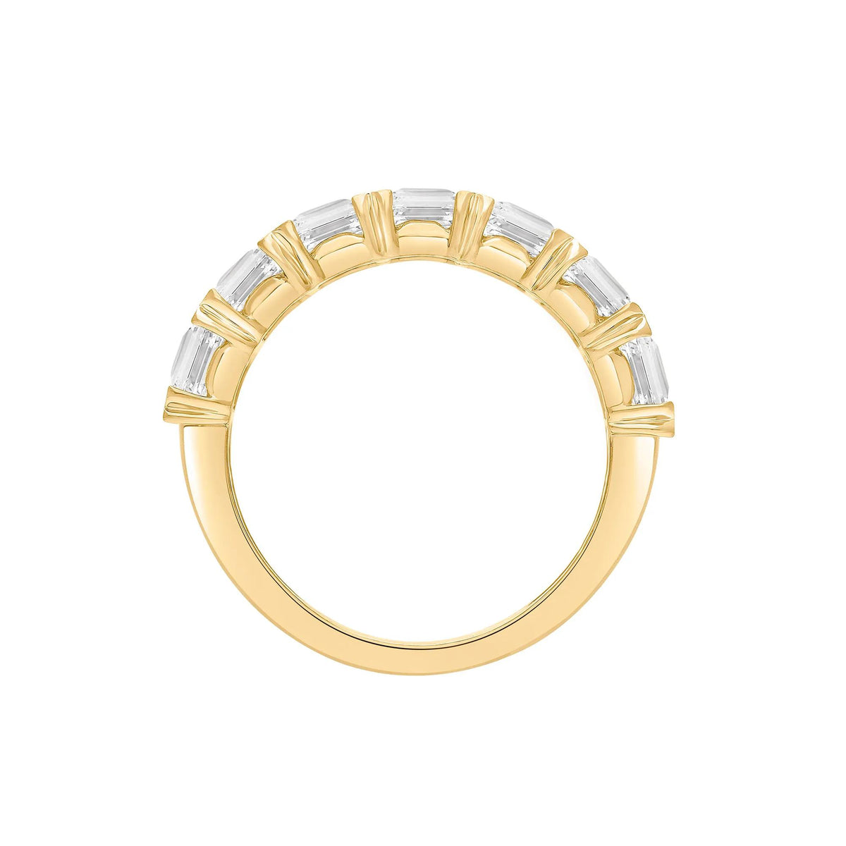 5 CT. Tw. Lab Grown Diamond Radiant Anniversary Band Ring 14K Yellow Gold Size 7