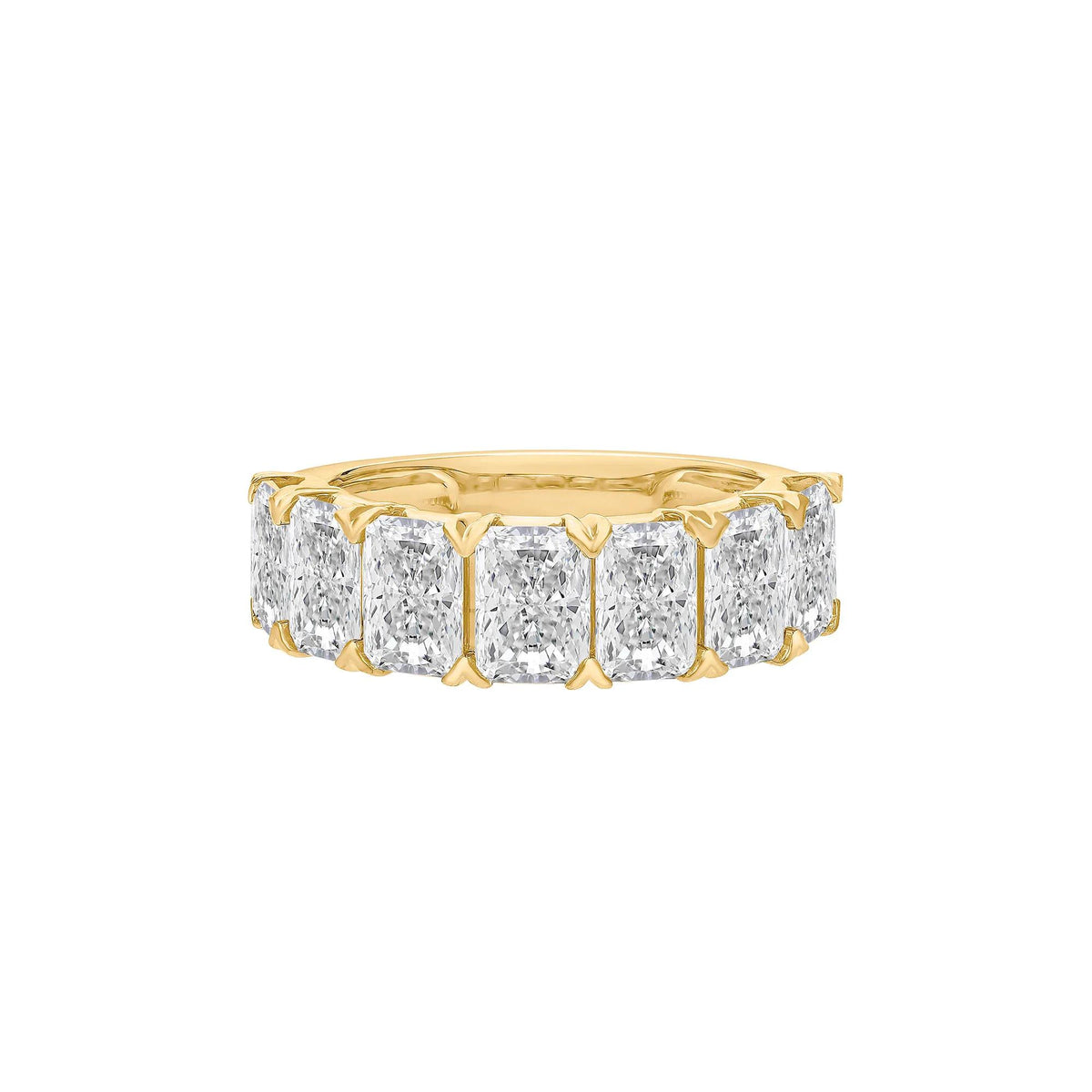 5 CT. Tw. Lab Grown Diamond Radiant Anniversary Band Ring 14K Yellow Gold Size 7