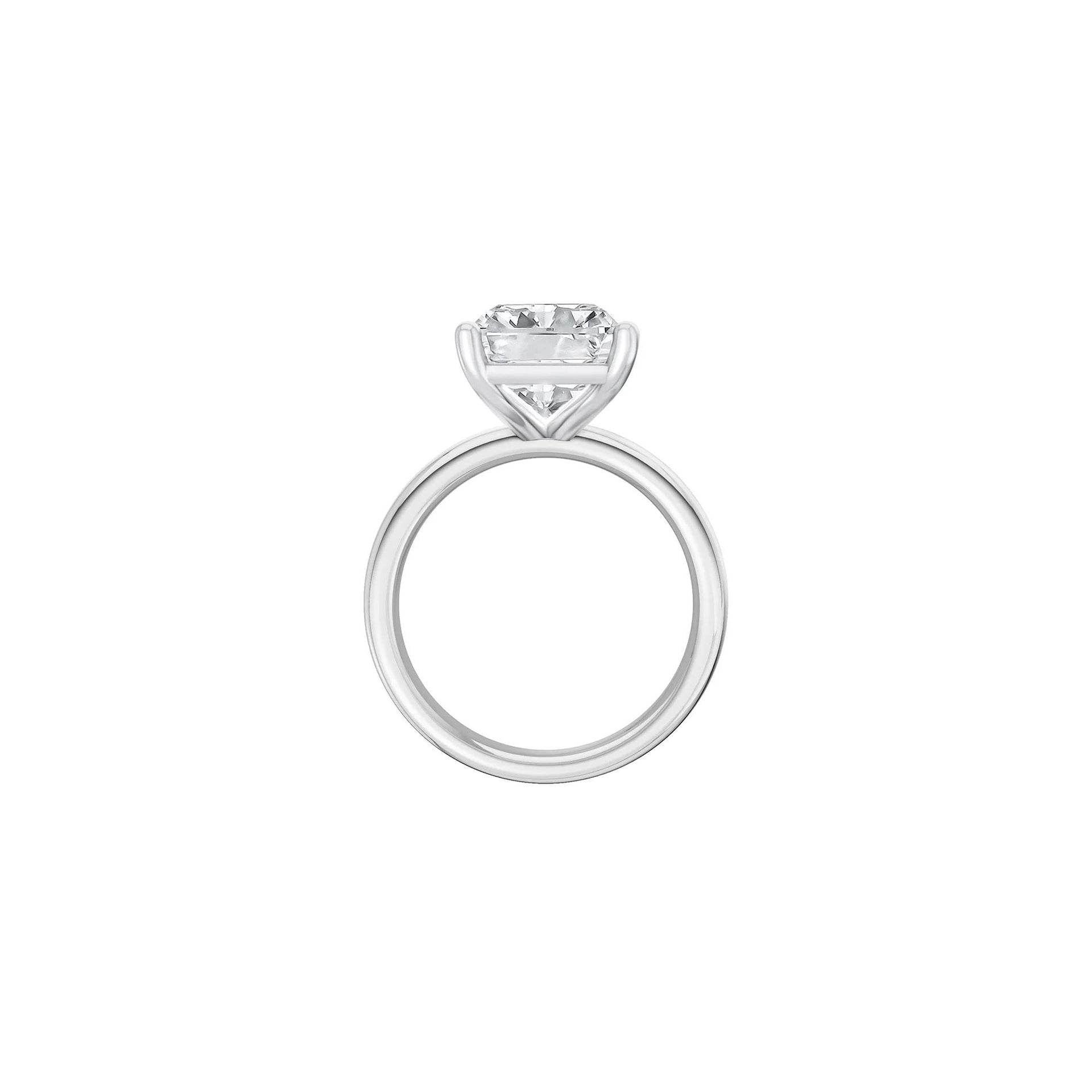 Lab Grown Diamond Radiant-Cut Solitaire Ring Platinum (6 CT.) White Size 11 2mm