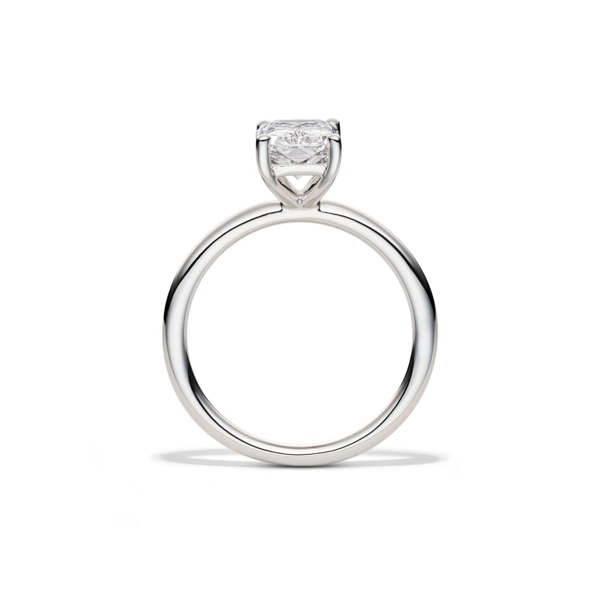 Lab Grown Diamond Radiant-Cut Solitaire Ring 14K White Gold (2 CT.) Size 7 2mm