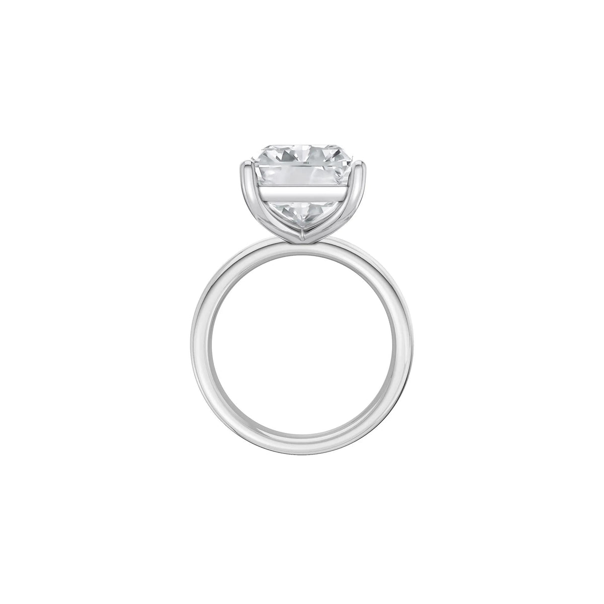 Lab Grown Diamond Radiant-Cut Solitaire Ring 14K White Gold (9 CT.) Size 9.5 2mm