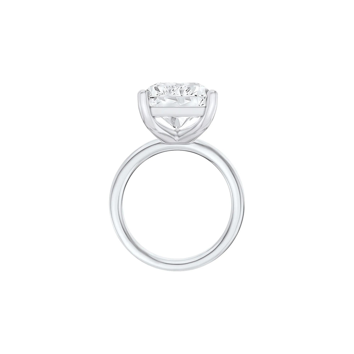 Lab Grown Diamond Radiant-Cut Solitaire Ring Platinum (10 CT.) White Size 11 2mm