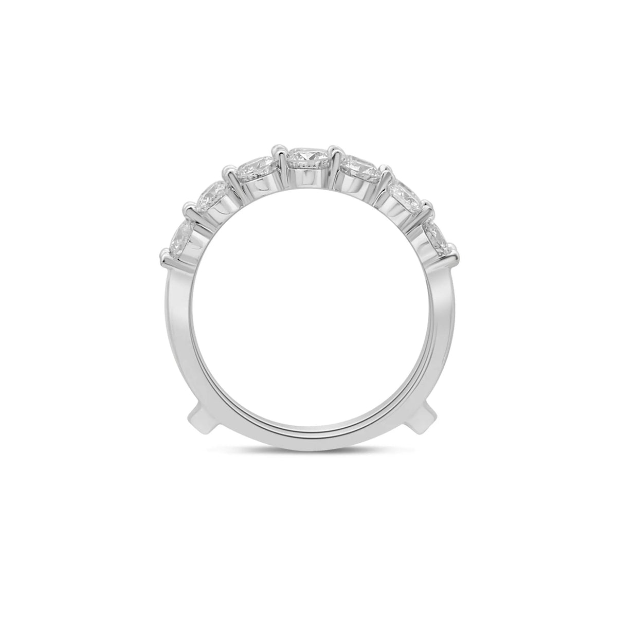 1/2 CT. Tw. Lab Grown Diamond Ring Enhancer Platinum White Size 7