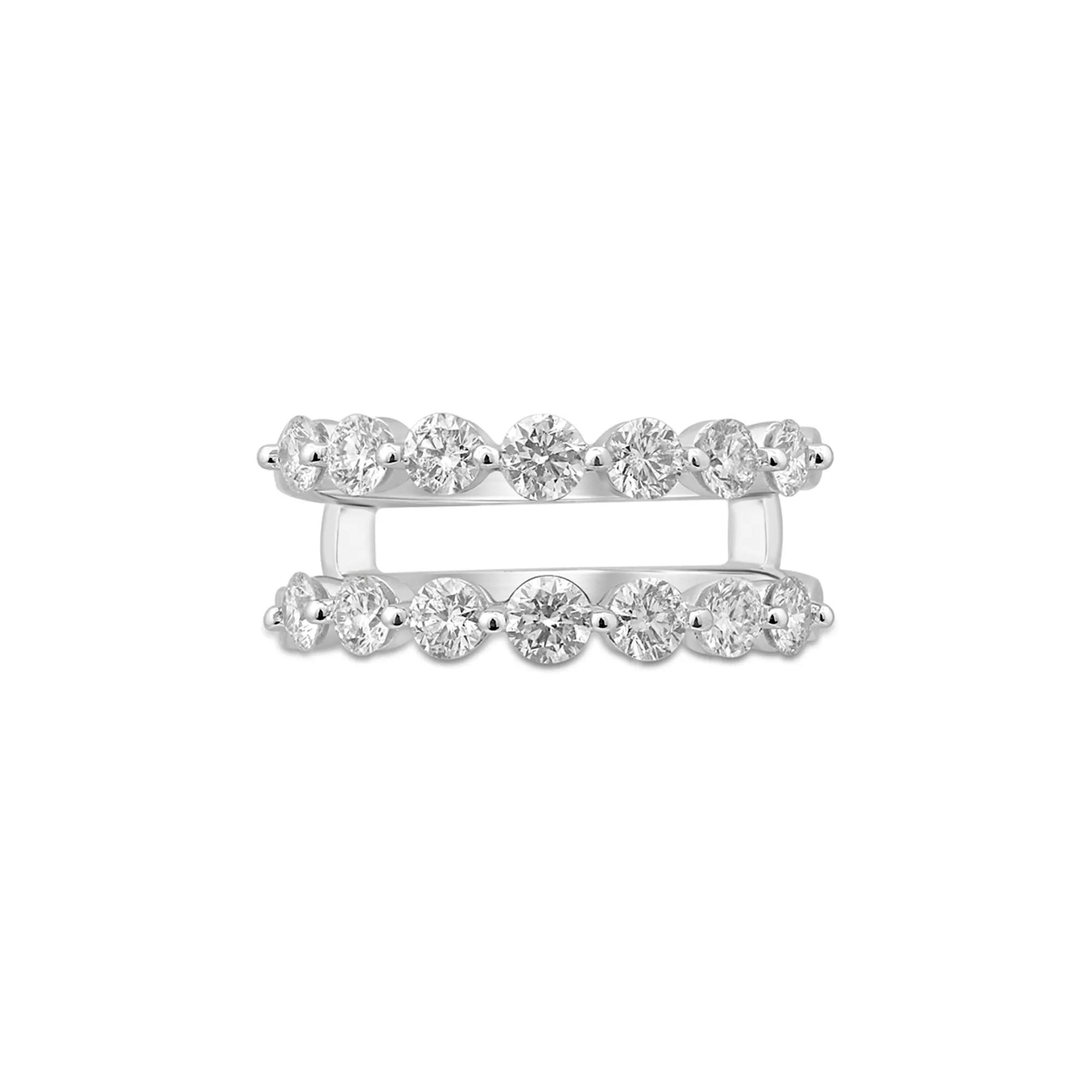1/2 CT. Tw. Lab Grown Diamond Ring Enhancer Platinum White Size 7