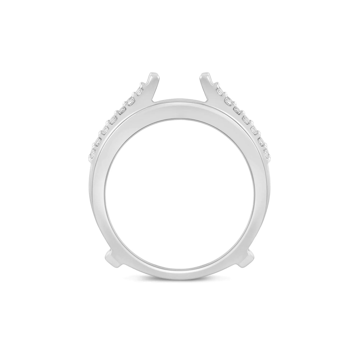 1 CT. Tw. Lab Grown Diamond Ring Enhancer 14K White Gold Size 8.5 5mm