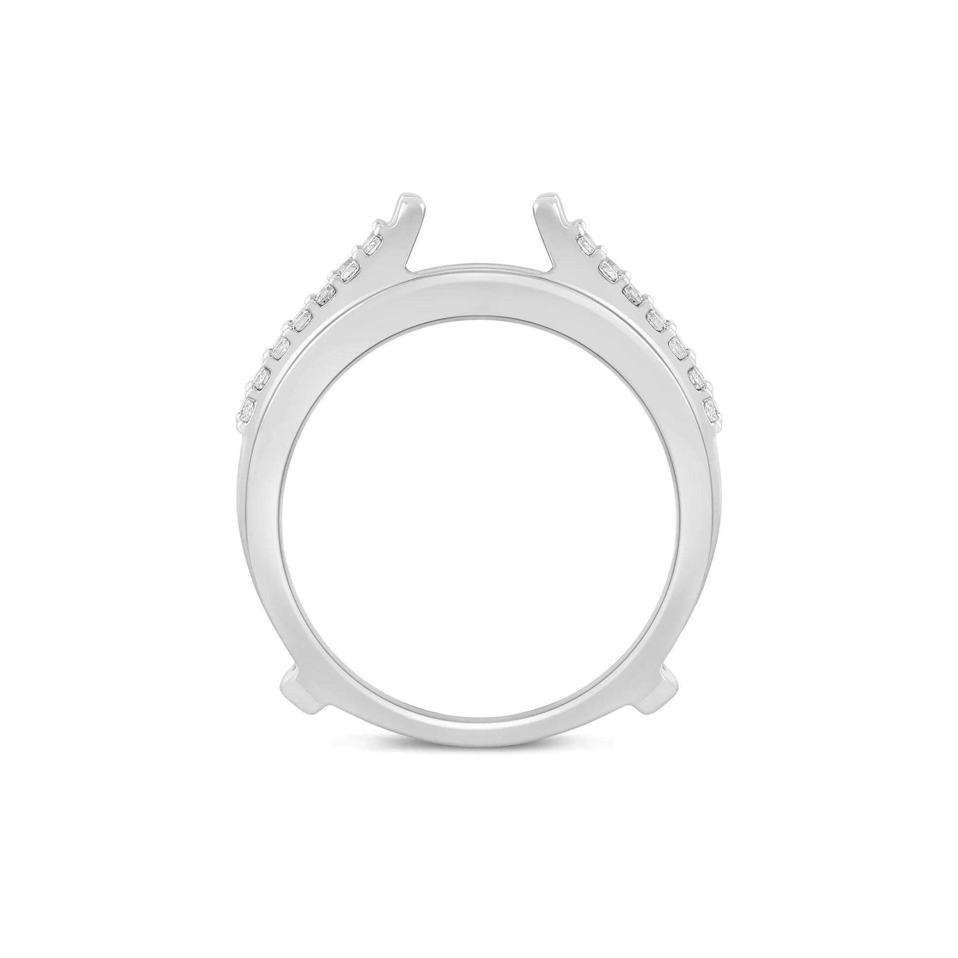 1 CT. Tw. Lab Grown Diamond Ring Enhancer 14K White Gold Size 6 5mm