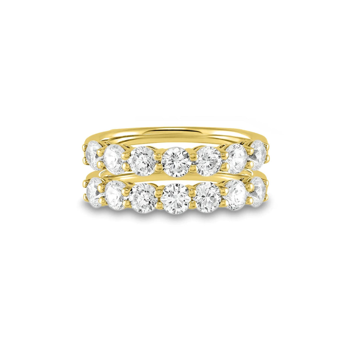 2 CT. Tw. Lab Grown Diamond Ring Enhancer 14K Yellow Gold Round Brilliant Cut Size 5.5 1mm