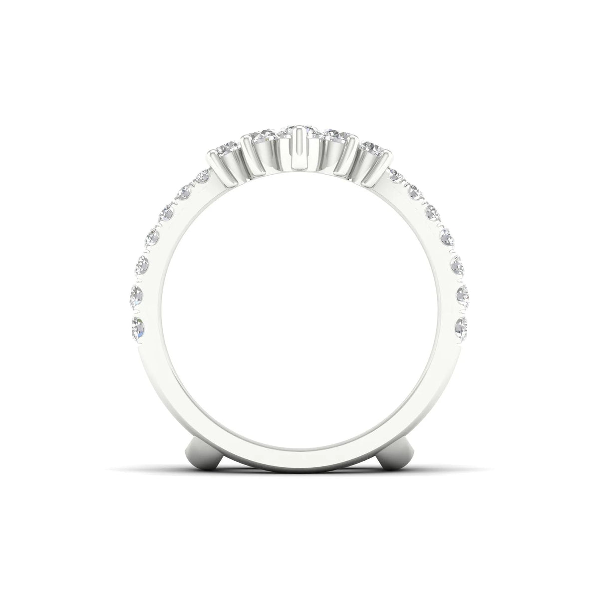 1 CT. Tw. Lab Grown Diamond Ring Enhancer 14K White Gold Size 7