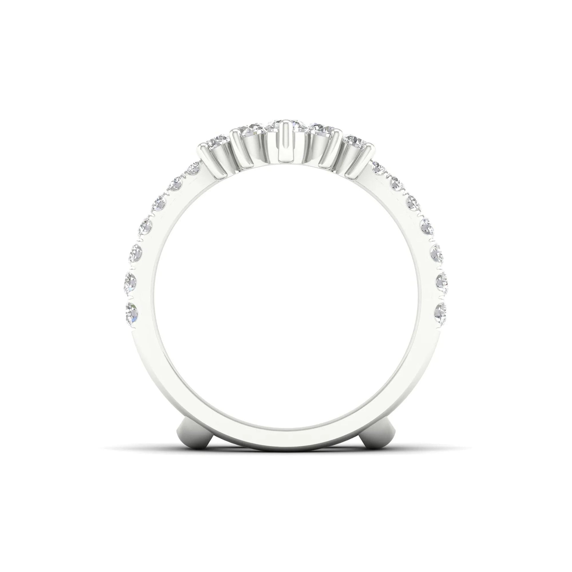 1 CT. Tw. Lab Grown Diamond Ring Enhancer 14K White Gold Size 9