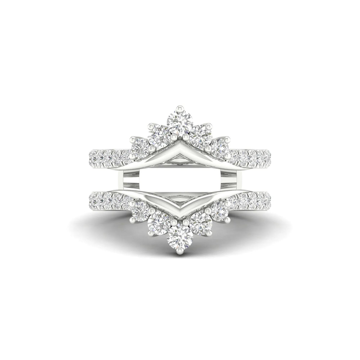 1 CT. Tw. Lab Grown Diamond Ring Enhancer 14K White Gold Size 7