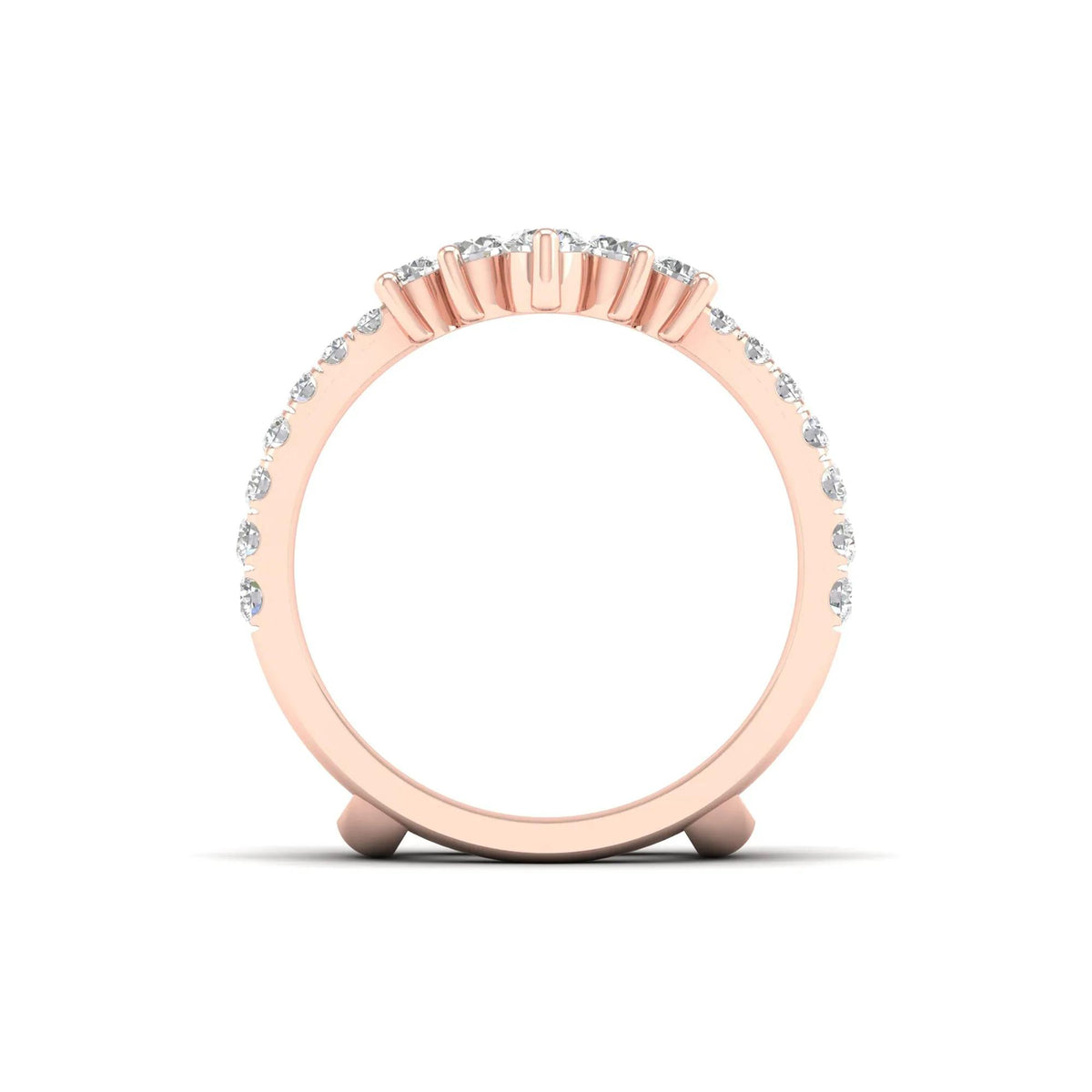 1 CT. Tw. Lab Grown Diamond Ring Enhancer 14K Rose Gold Size 8.5