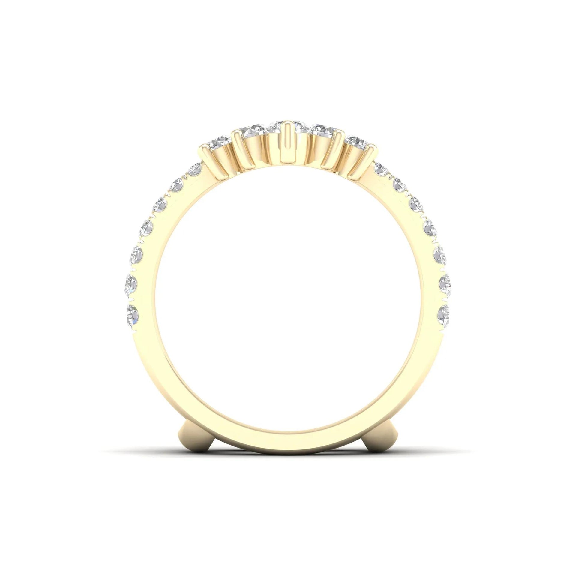 1 CT. Tw. Lab Grown Diamond Ring Enhancer 14K Yellow Gold Size 8