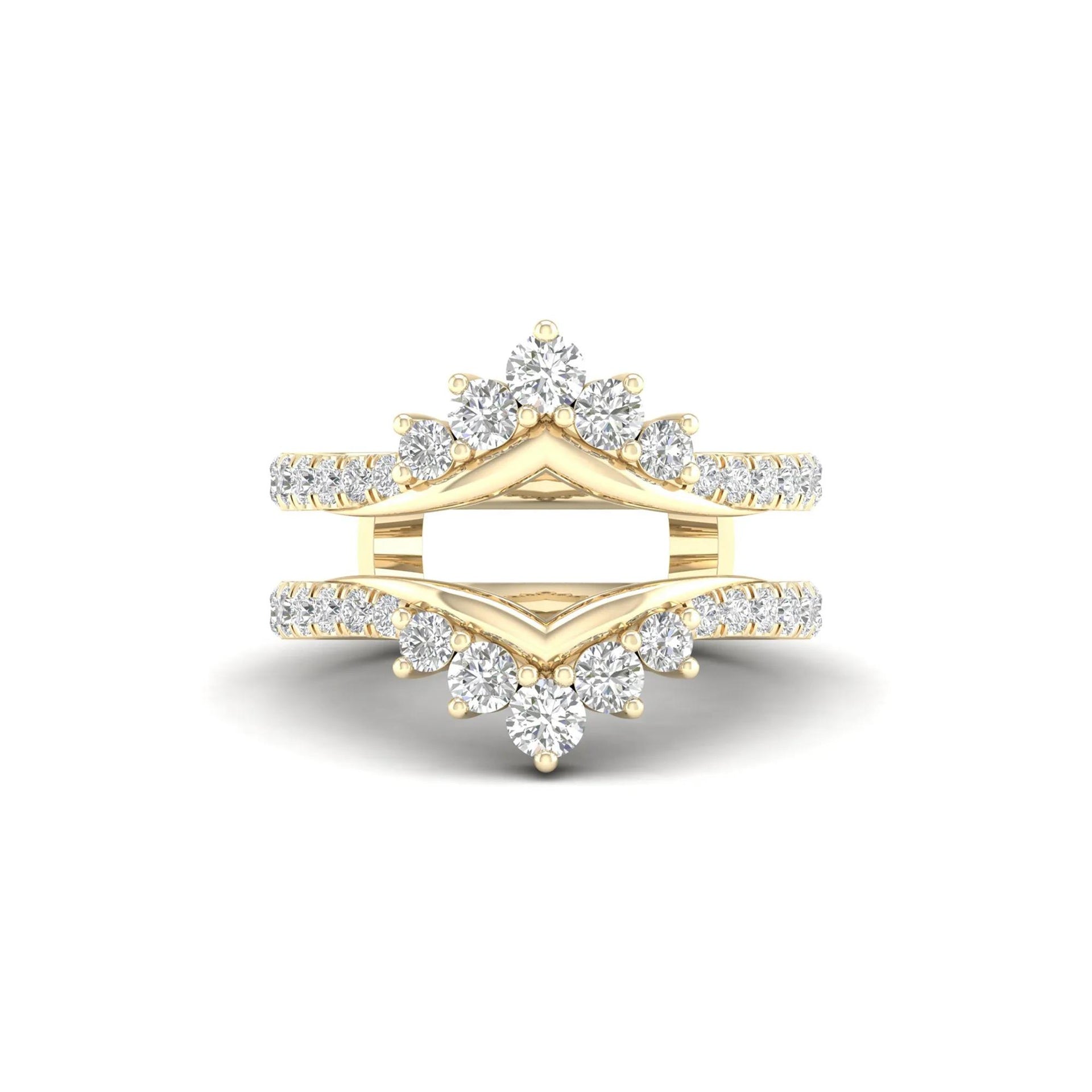 1 CT. Tw. Lab Grown Diamond Ring Enhancer 14K Yellow Gold Size 7.5