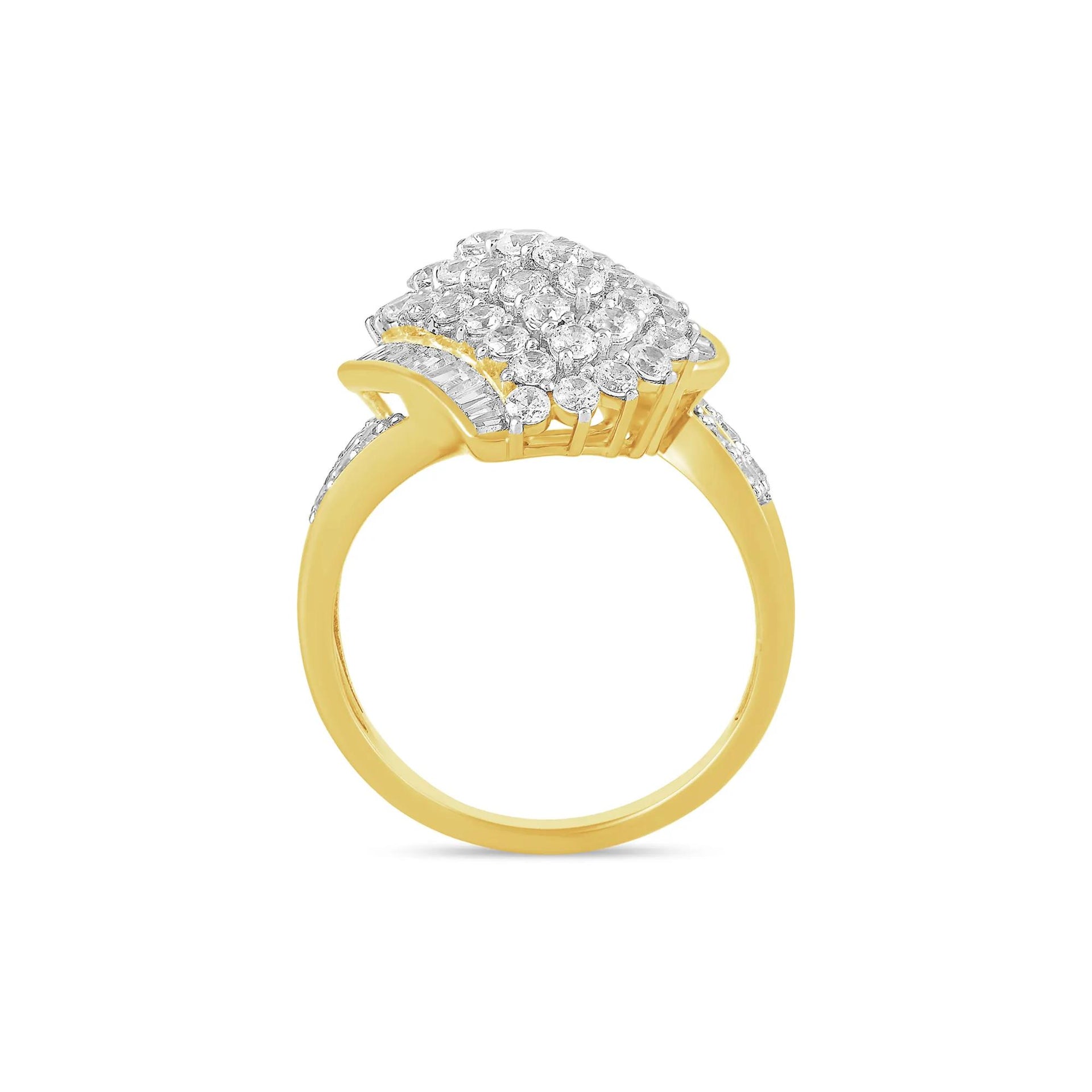 2 CT. Tw. Lab Grown Diamond Ring 10K Yellow Gold Size 8.5