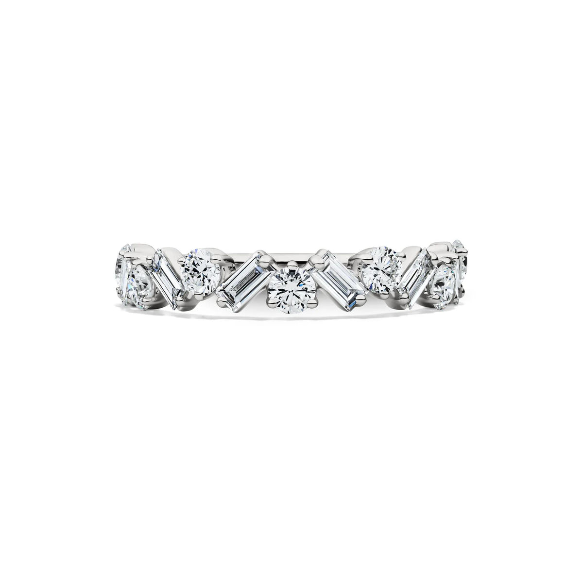 1 CT. Tw. Lab Grown Diamond Ring 14K White Gold Size 6.5 2mm