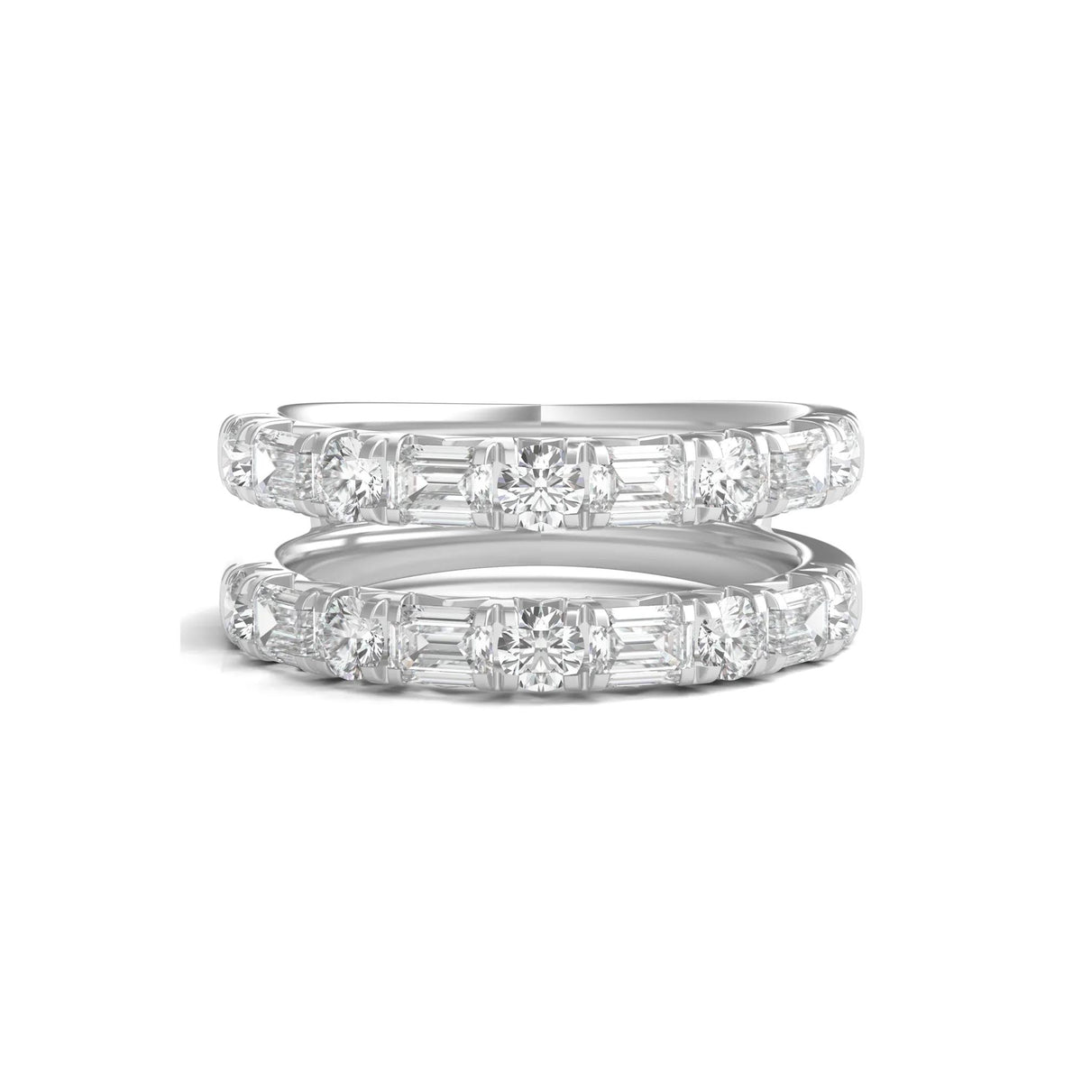 2 CT. Tw. Lab Grown Diamond Ring Insert 14K White Gold Size 7