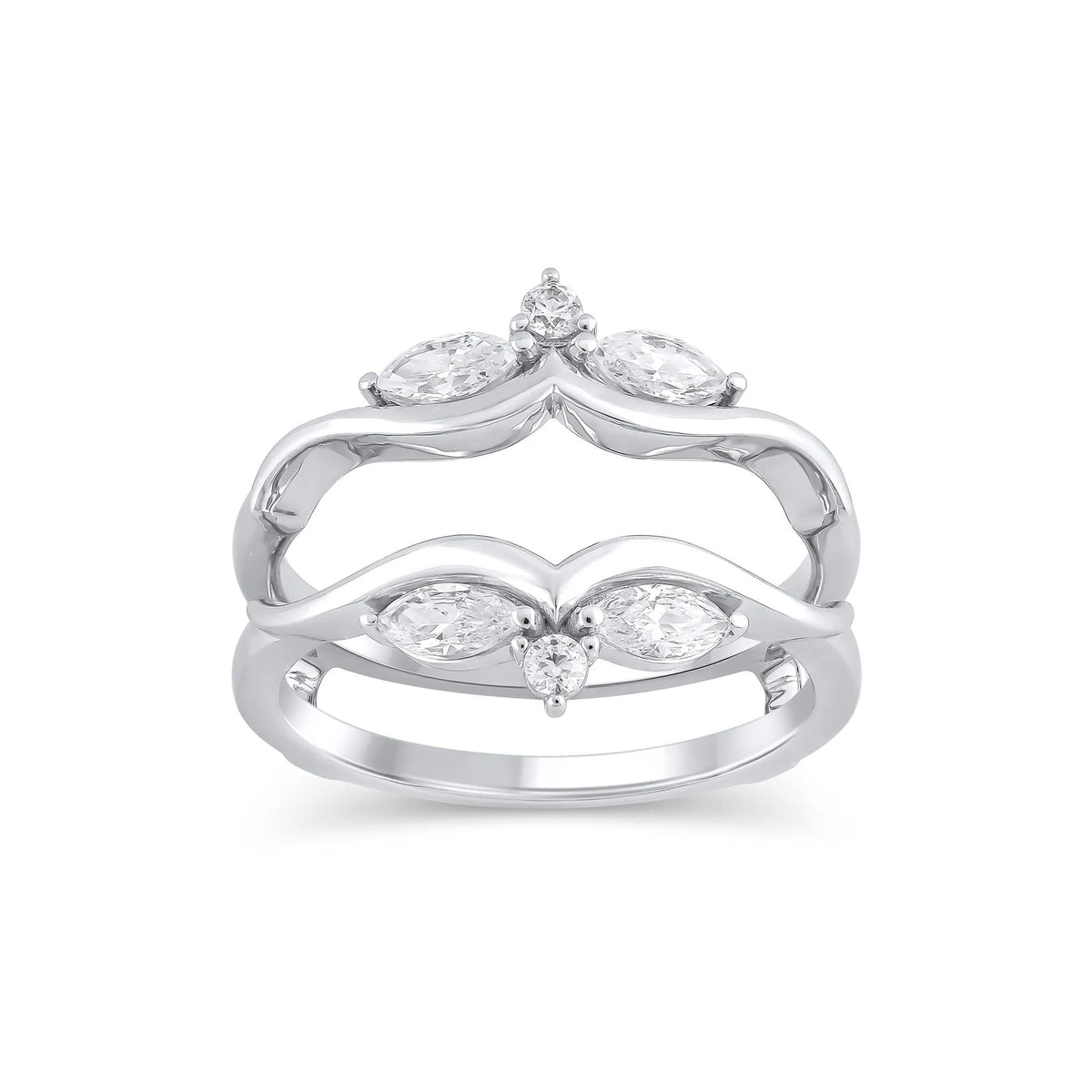 5/8 CT. Tw. Lab Grown Diamond Ring Insert 14K White Gold Round Brilliant Cut Size 9