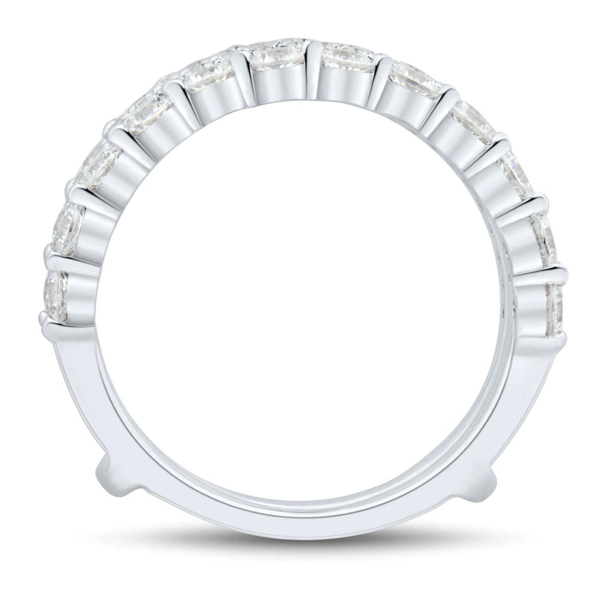 1/2 CT. Tw. Lab Grown Diamond Ring Insert 14K White Gold Round Brilliant Cut Size 8 1mm