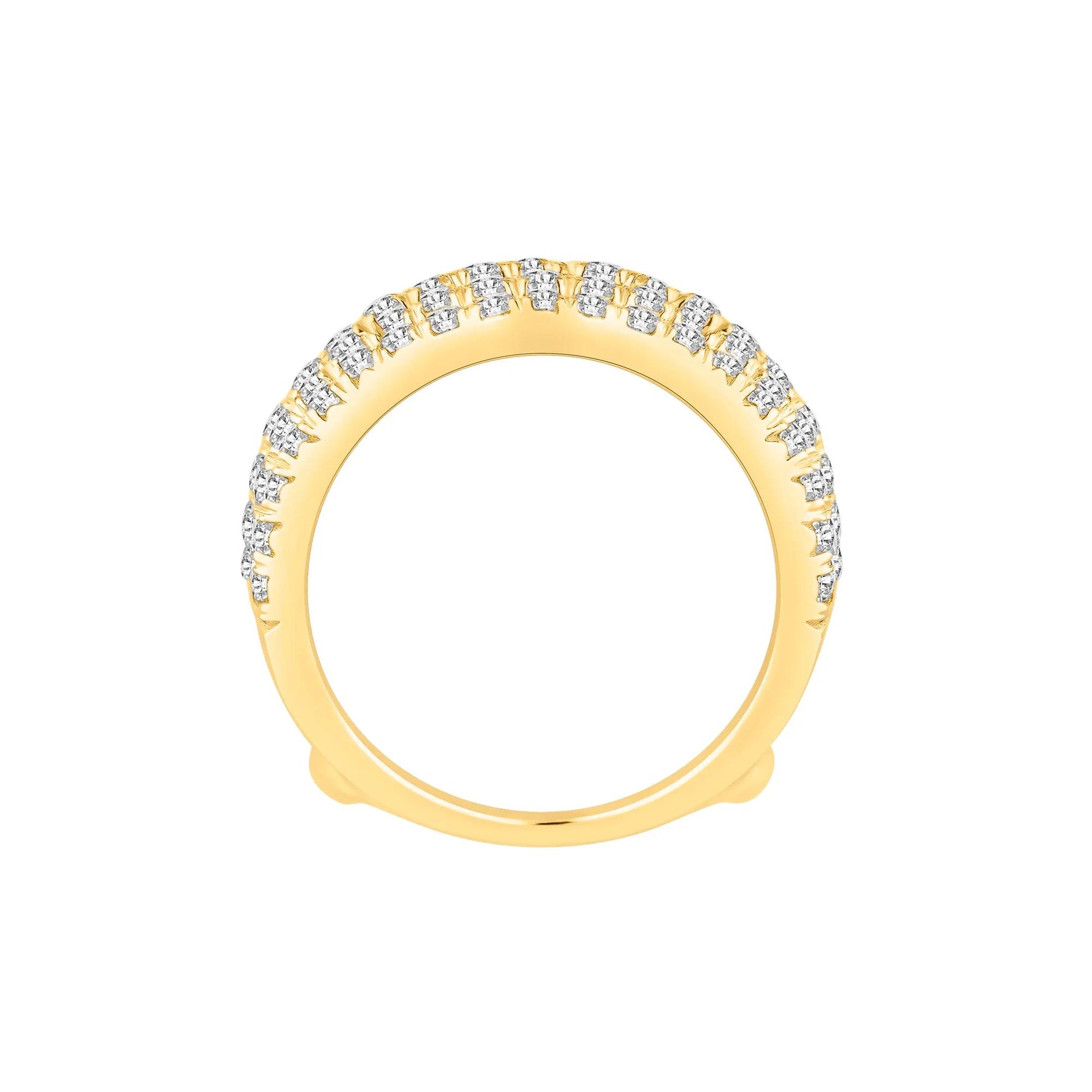 1/2 CT. Tw. Lab Grown Diamond Ring Insert 14K Yellow Gold Round Brilliant Cut Size 6