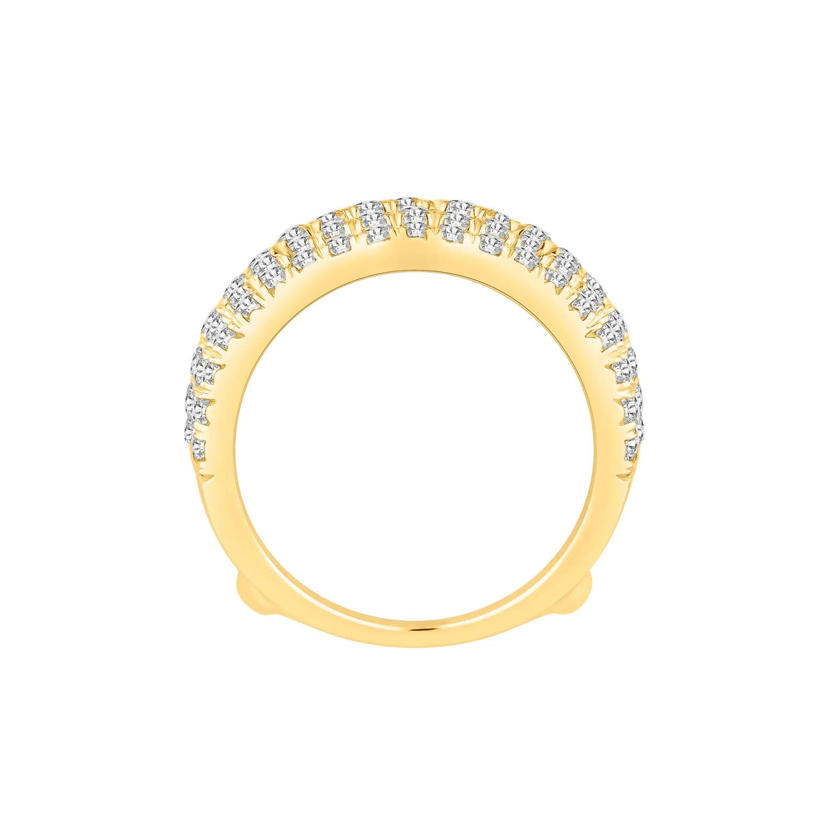 1/2 CT. Tw. Lab Grown Diamond Ring Insert 14K Yellow Gold Round Brilliant Cut Size 9