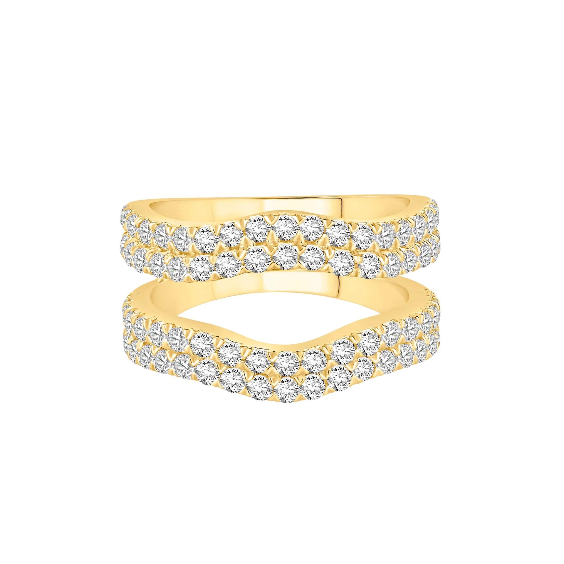 1/2 CT. Tw. Lab Grown Diamond Ring Insert 14K Yellow Gold Round Brilliant Cut Size 6