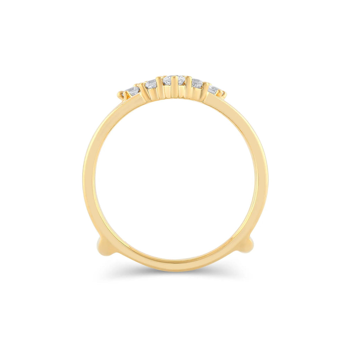 1/2 CT. Tw. Lab Grown Diamond Ring Insert 14K Yellow Gold Round Brilliant Cut Size 7 1mm