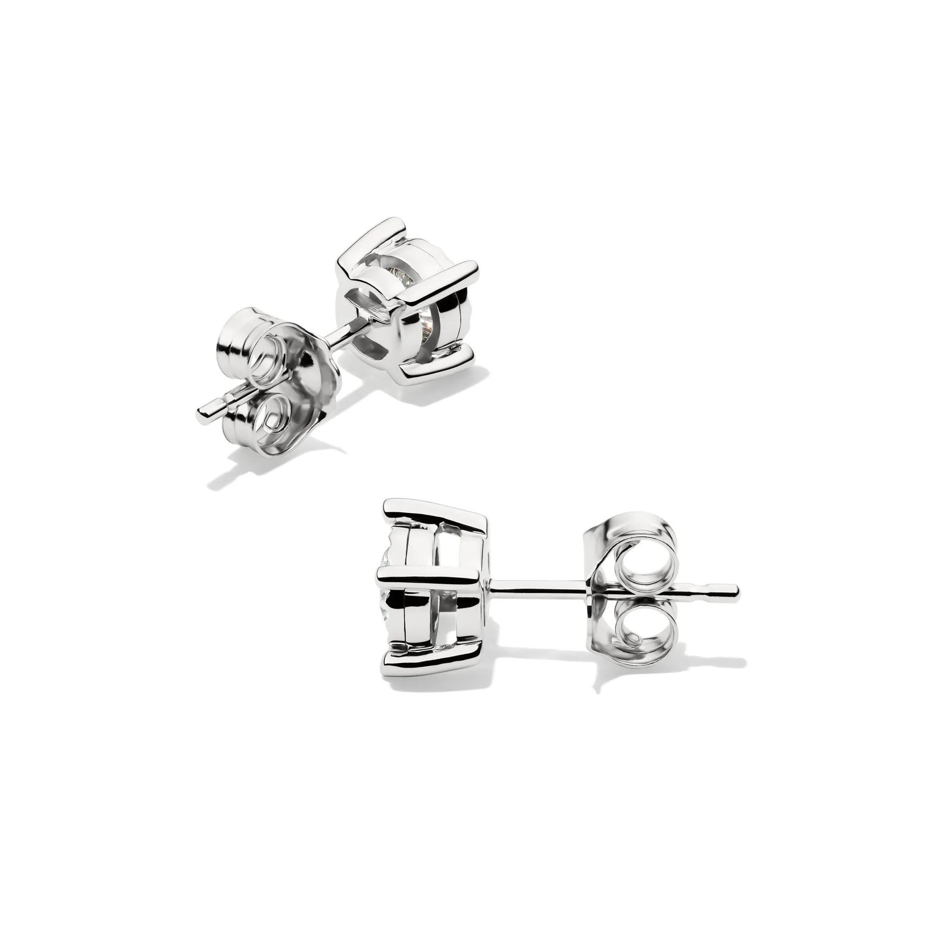 1/3 CT. Tw. Lab Grown Diamond Round Illusion Stud Earrings 10K White Gold Size 5.40mm
