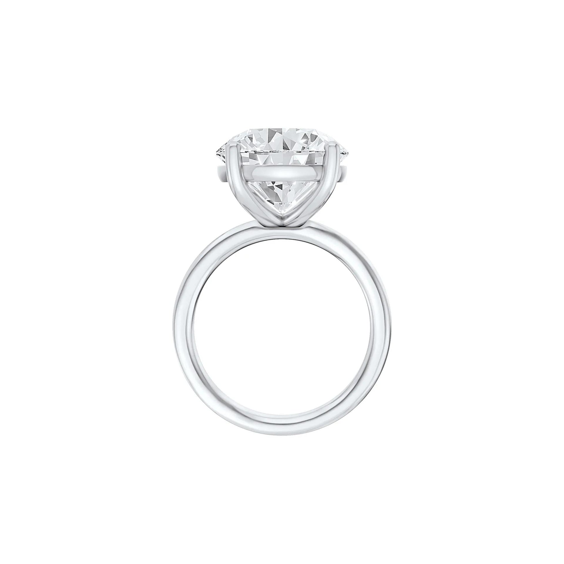 Lab Grown Diamond Round Solitaire Ring Platinum (7 CT.) Round Brilliant Cut White Size 11.5 2mm