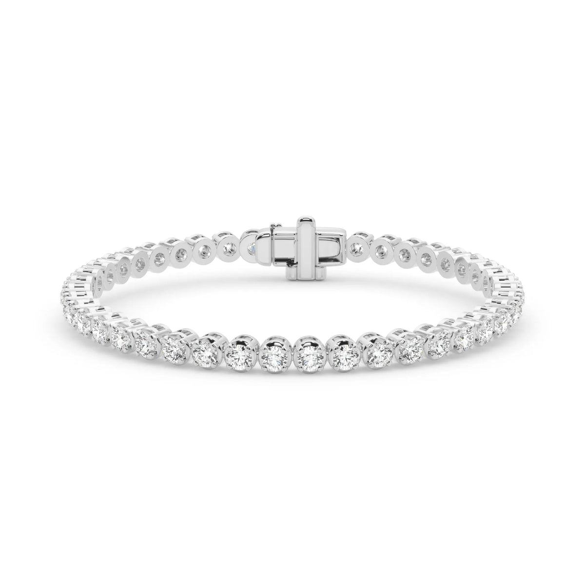 1 7/8 CT. Tw. Lab Grown Diamond Round Tennis Bracelet 14K White Gold Size 6"