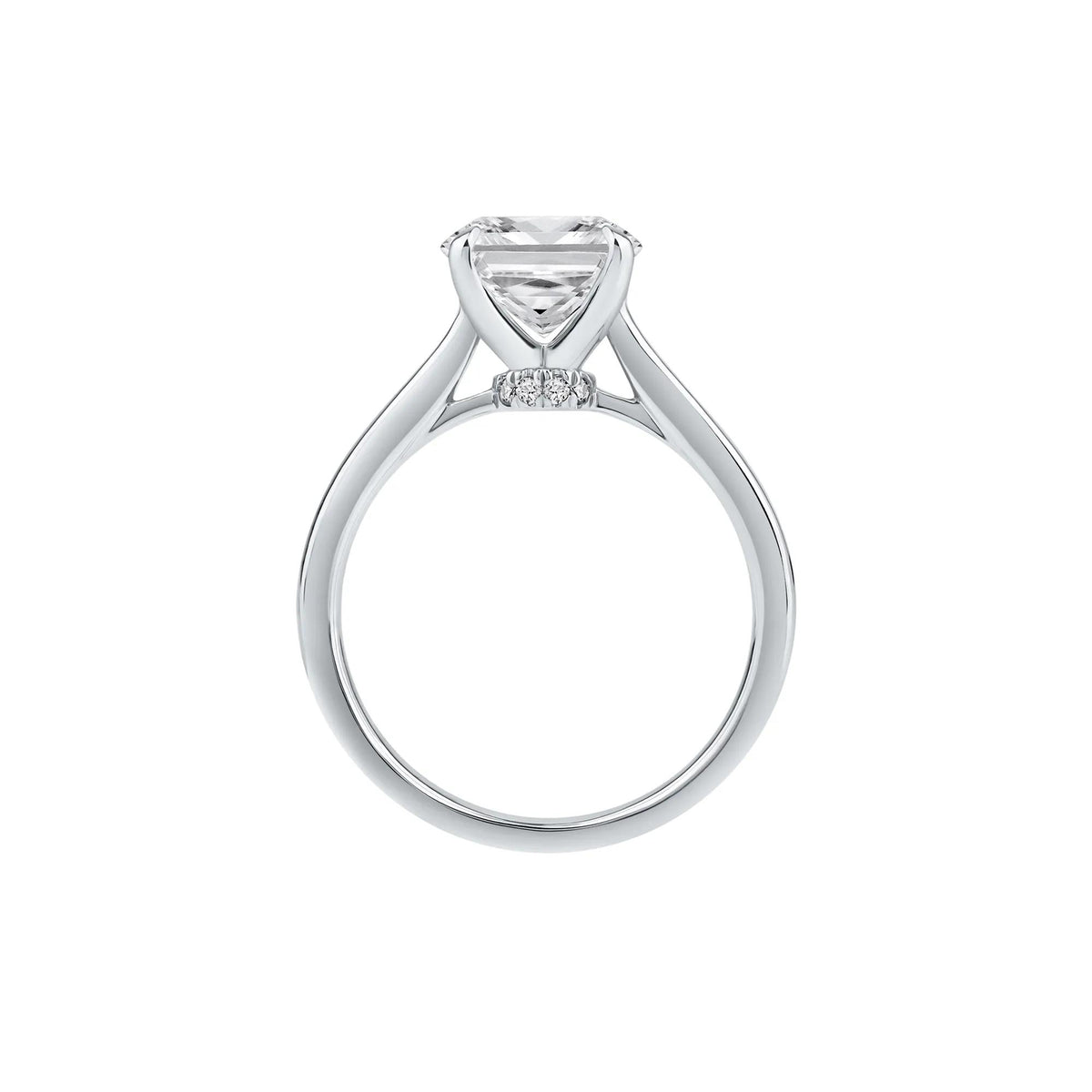 2 CT. Tw. Lab Grown Diamond Solitaire Engagement Ring Platinum Round Brilliant Cut White Size 4.5