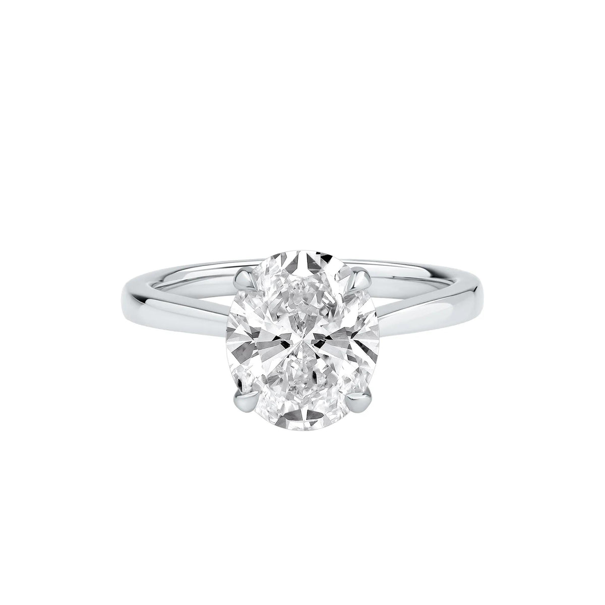 2 CT. Tw. Lab Grown Diamond Solitaire Engagement Ring Platinum Round Brilliant Cut White Size 7.5
