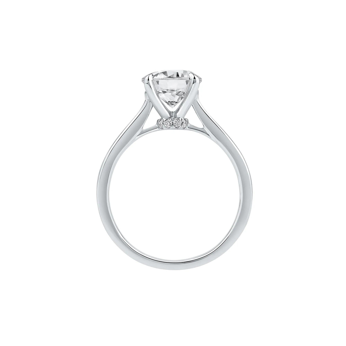 2 CT. Tw. Lab Grown Diamond Solitaire Engagement Ring Platinum Round Brilliant Cut White Size 9