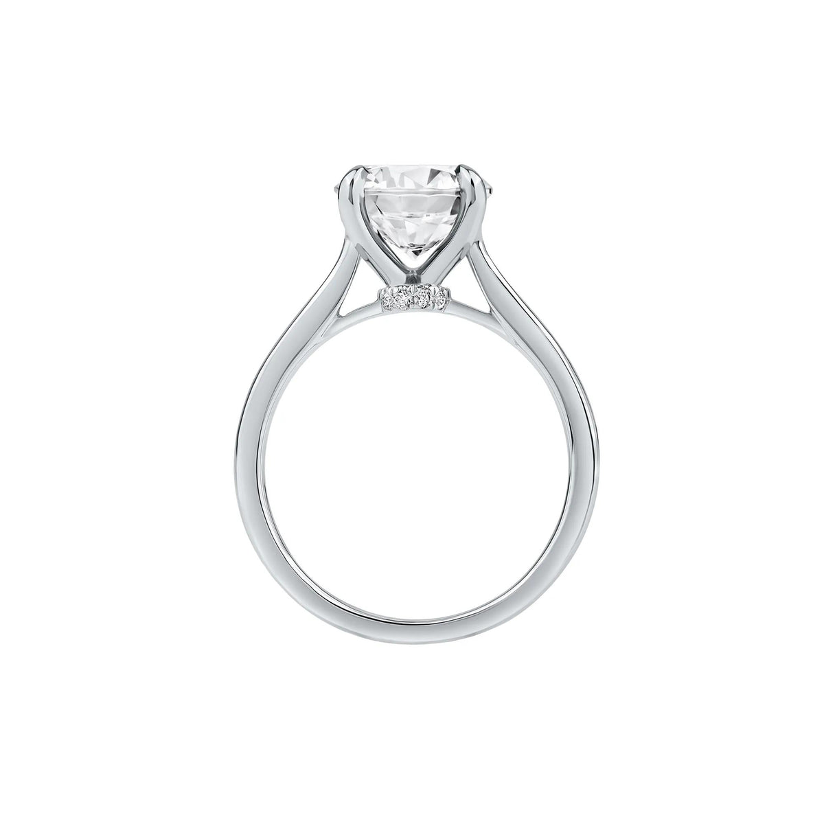 3 CT. Tw. Lab Grown Diamond Solitaire Engagement Ring Platinum Round Brilliant Cut White Size 7.5