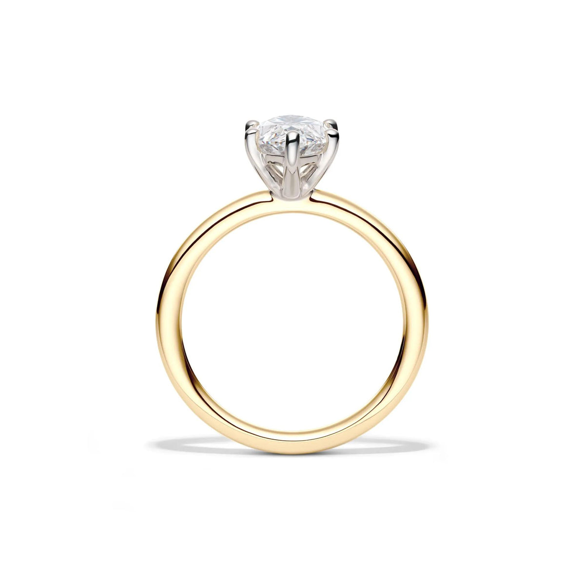 Lab Grown Diamond Solitaire Marquise Engagement Ring 14K Yellow Gold (2 CT.) Size 5 2mm