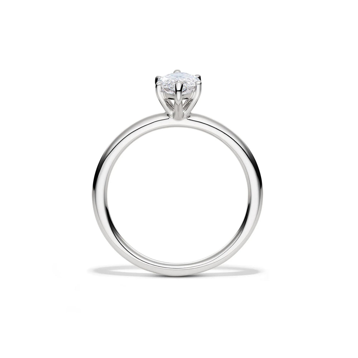Lab Grown Diamond Marquise Engagement Ring Solitaire Platinum (1 CT.) White Size 7.5 2mm