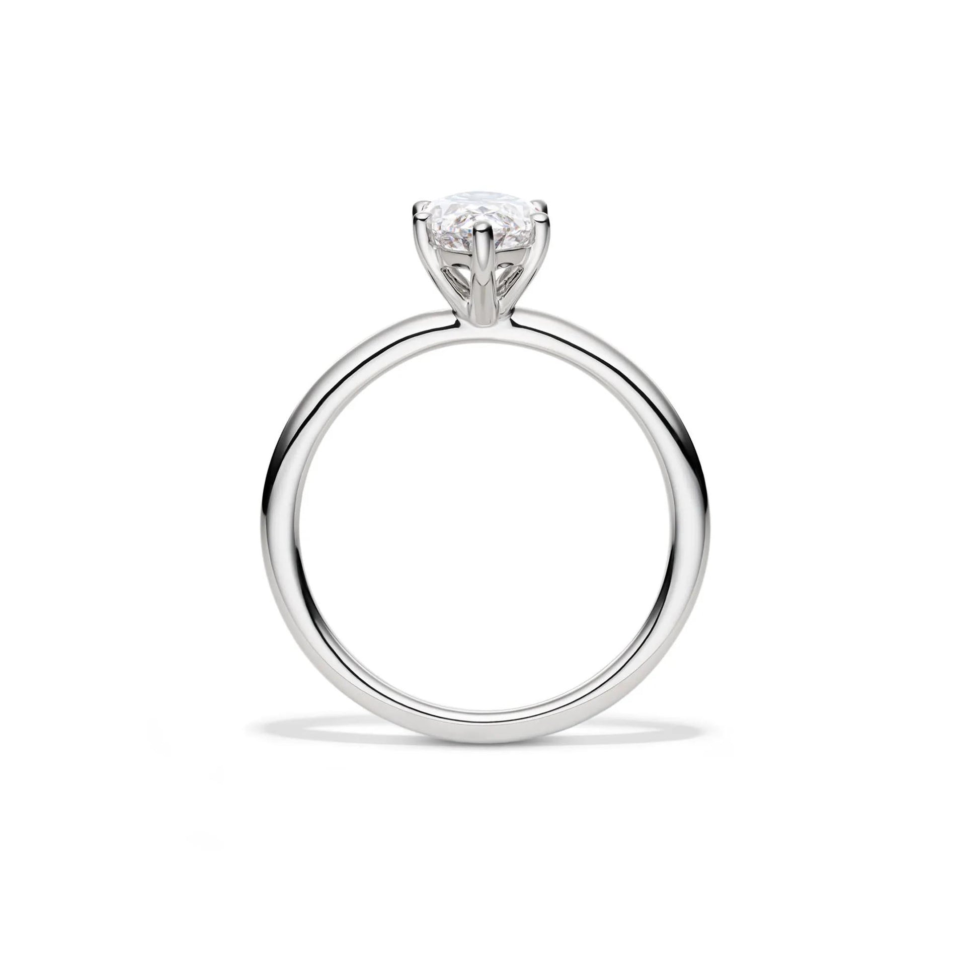 Lab Grown Diamond Solitaire Marquise Engagement Ring Platinum (1/2 CT.) White Size 4 2mm