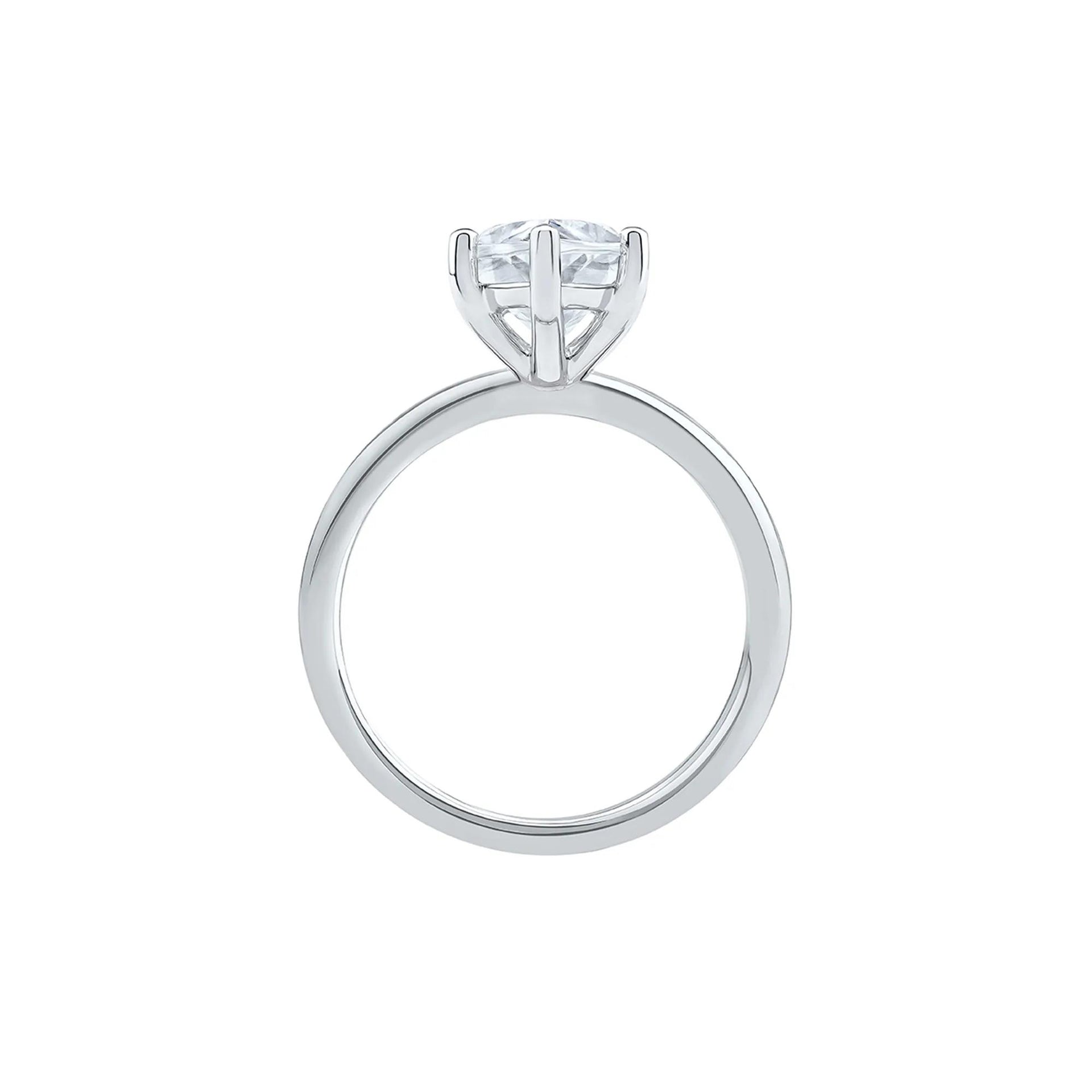 Lab Grown Diamond Solitaire Marquise Engagement Ring Platinum (3 CT.) White Size 10 2mm