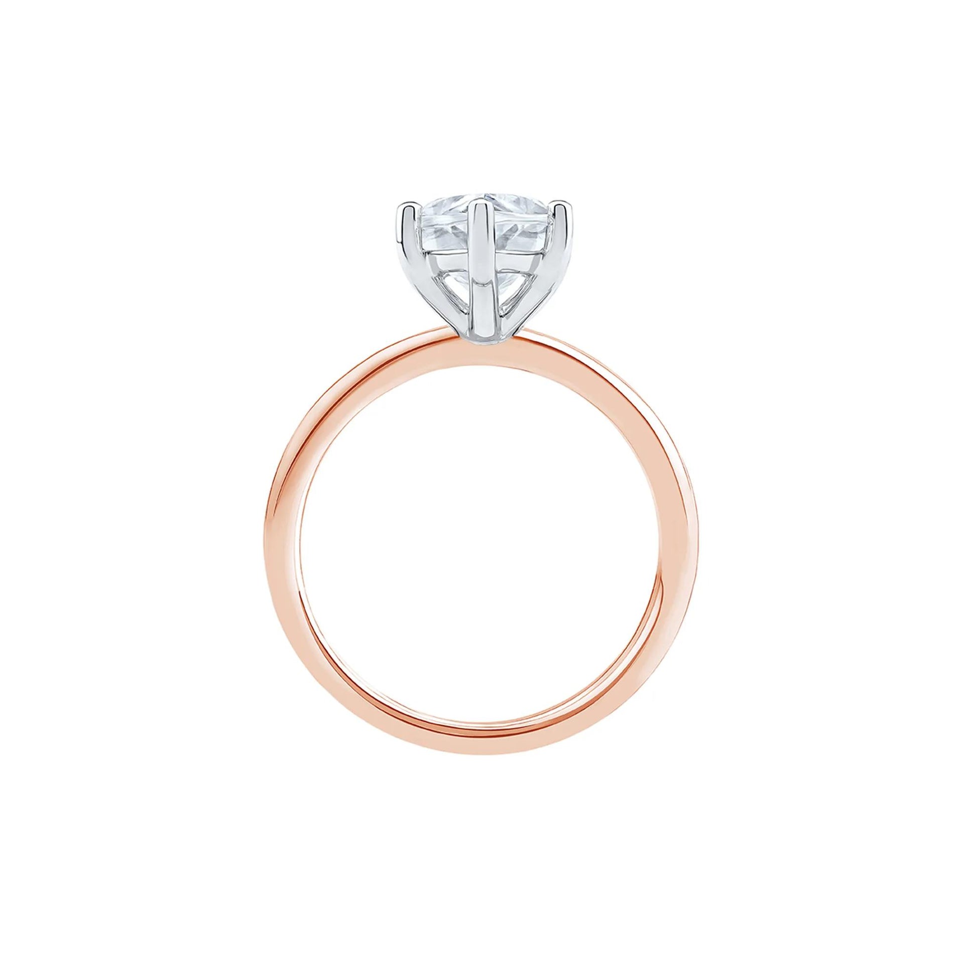 Lab Grown Diamond Solitaire Marquise Engagement Ring 14K Rose Gold (3 CT.) Size 10 2mm