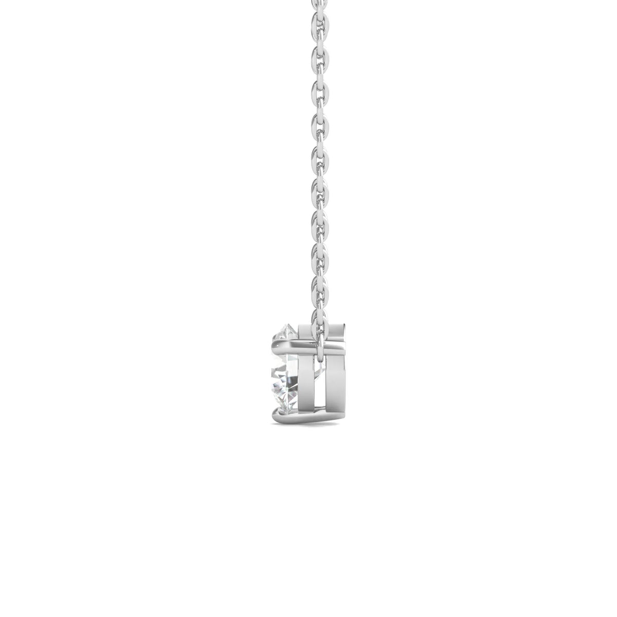 5/8 CT. Tw. Lab Grown Diamond Solitaire Pendant Necklace 10K White Gold Size 18"
