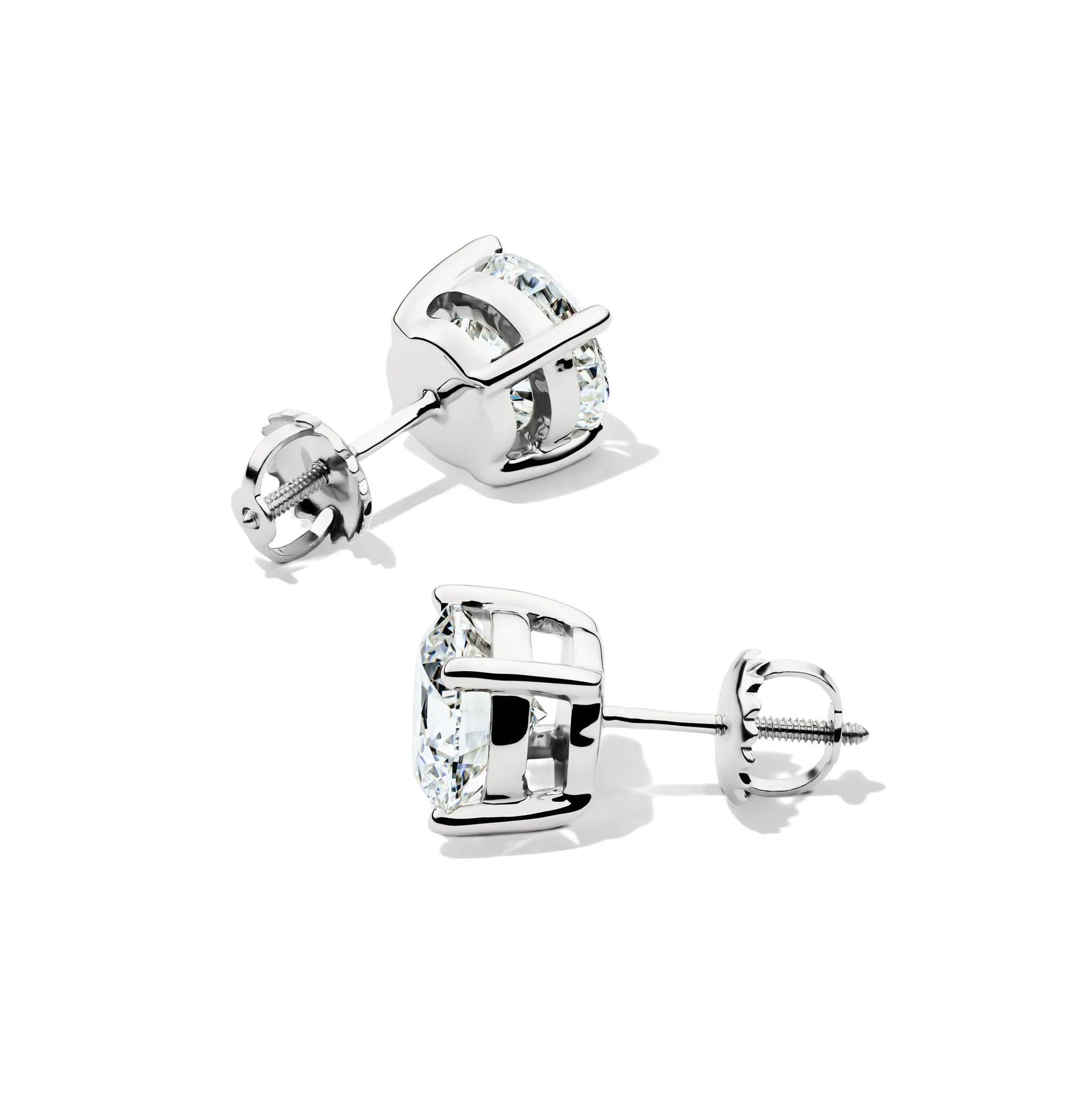 3 CT. Tw. Lab Grown Diamond Stud Earrings Platinum White Size 6.00mm