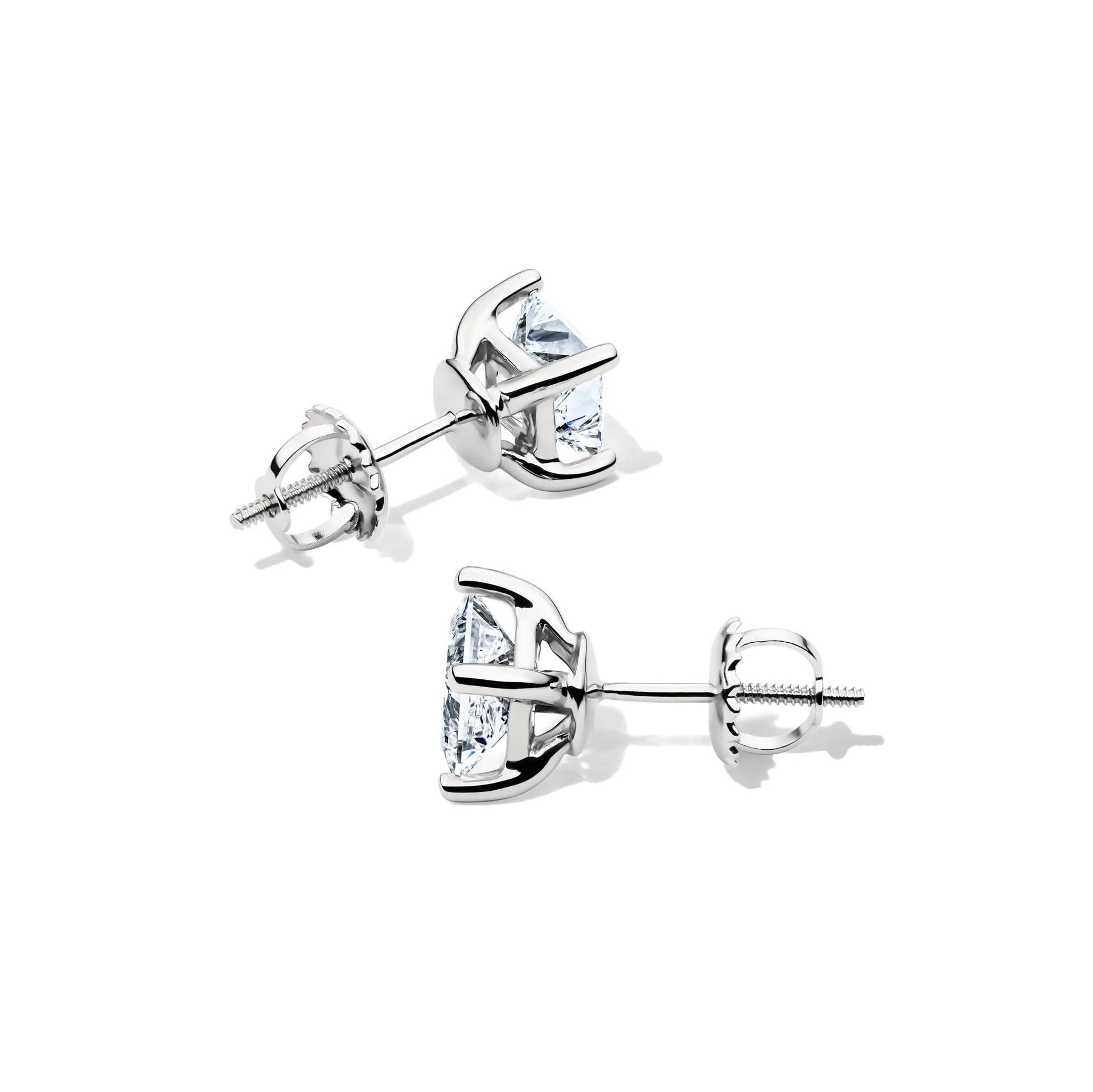 1/2 CT. Tw. Lab Grown Diamond Princess-Cut Martini Stud 14K White Gold