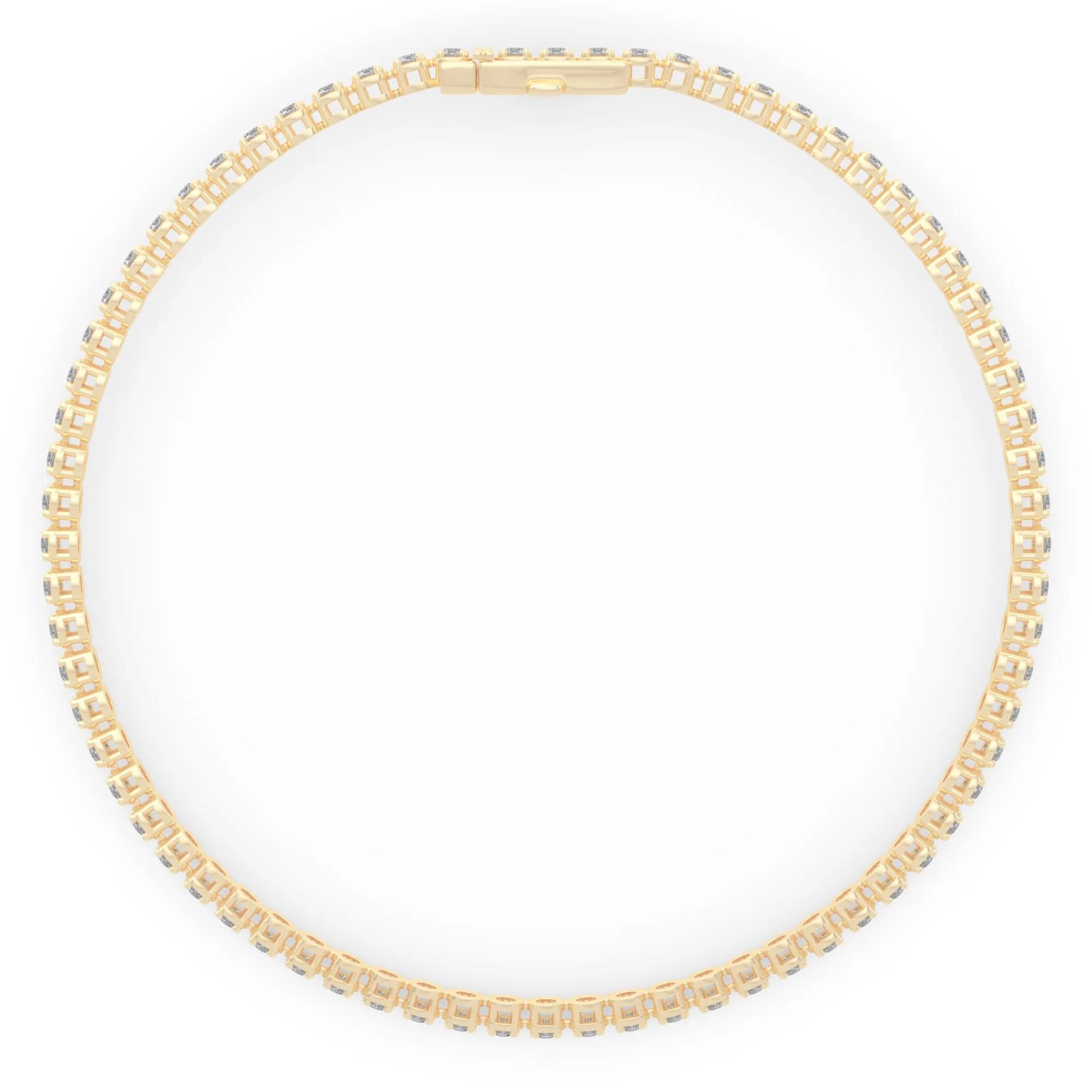 7/8 CT. Tw. Diamond Tennis Bracelet 10K Yellow Gold Size 2.00mm