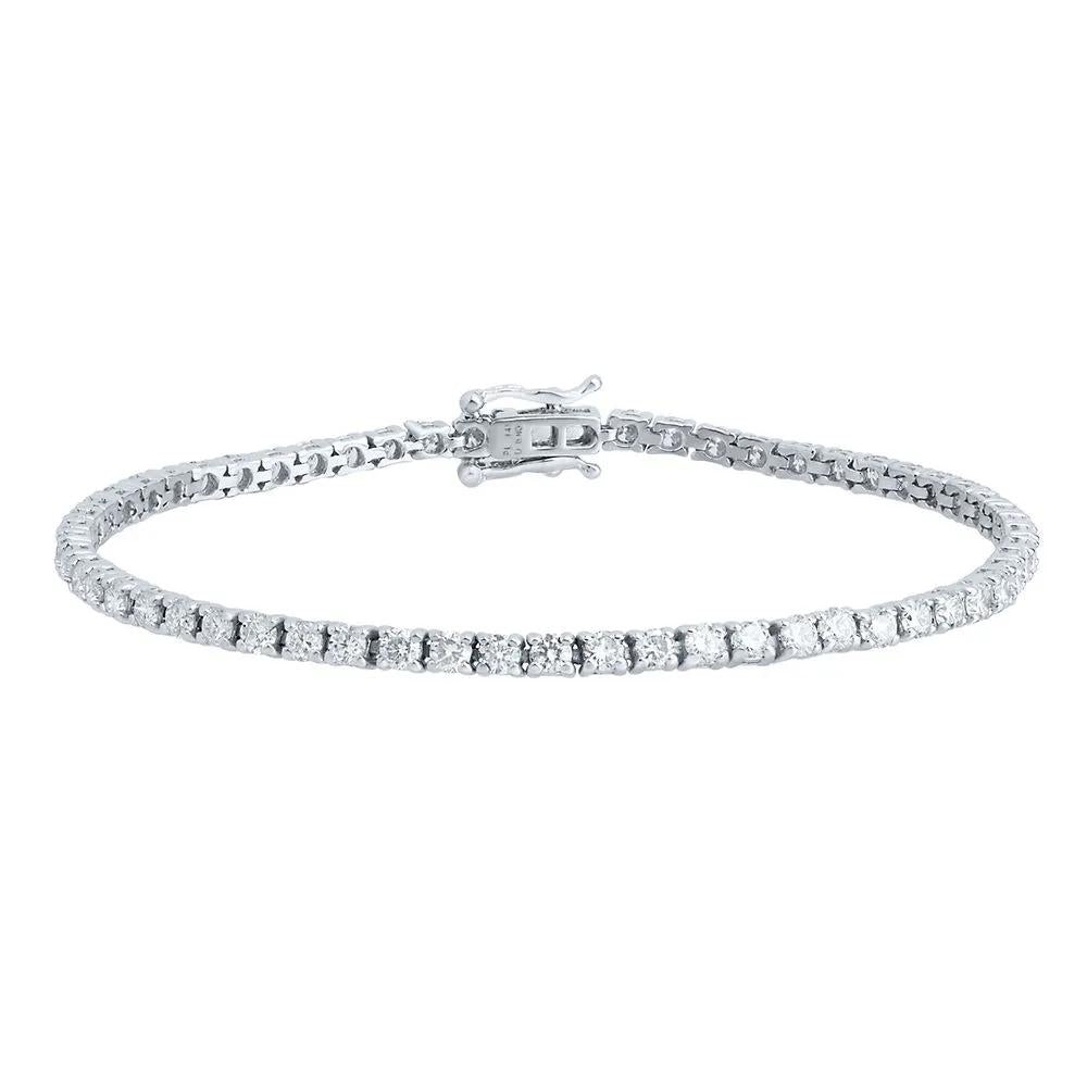 4 CT. Tw. Lab Grown Diamond Tennis Bracelet 14K White Gold Size 2.90mm