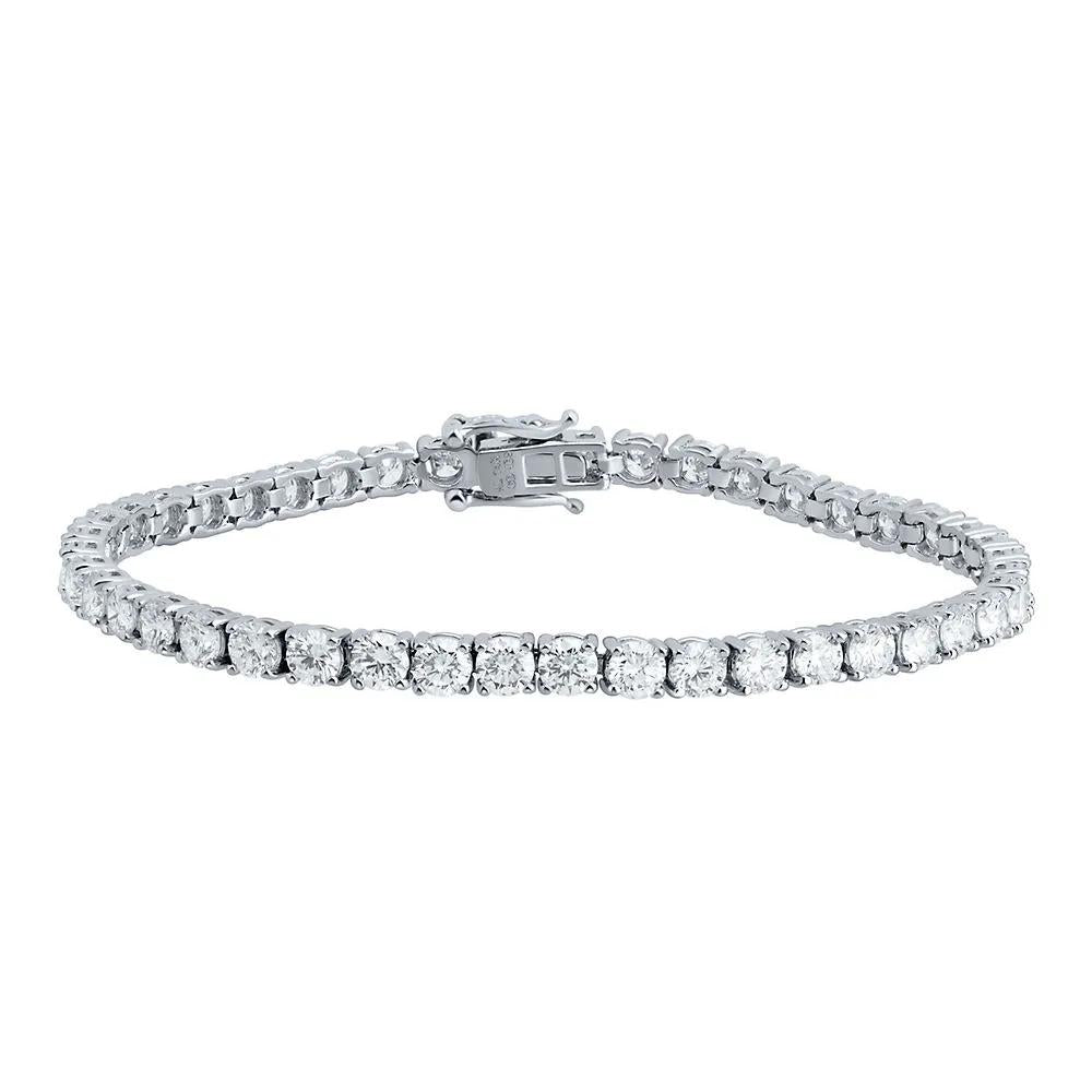 8 CT. Tw. Lab Grown Diamond Tennis Bracelet 14K White Gold Size 7"