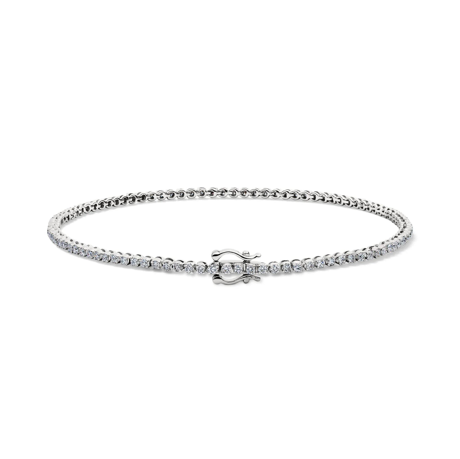 1 CT. Tw. Lab Grown Diamond Tennis Bracelet 14K White Gold Size 1.50mm
