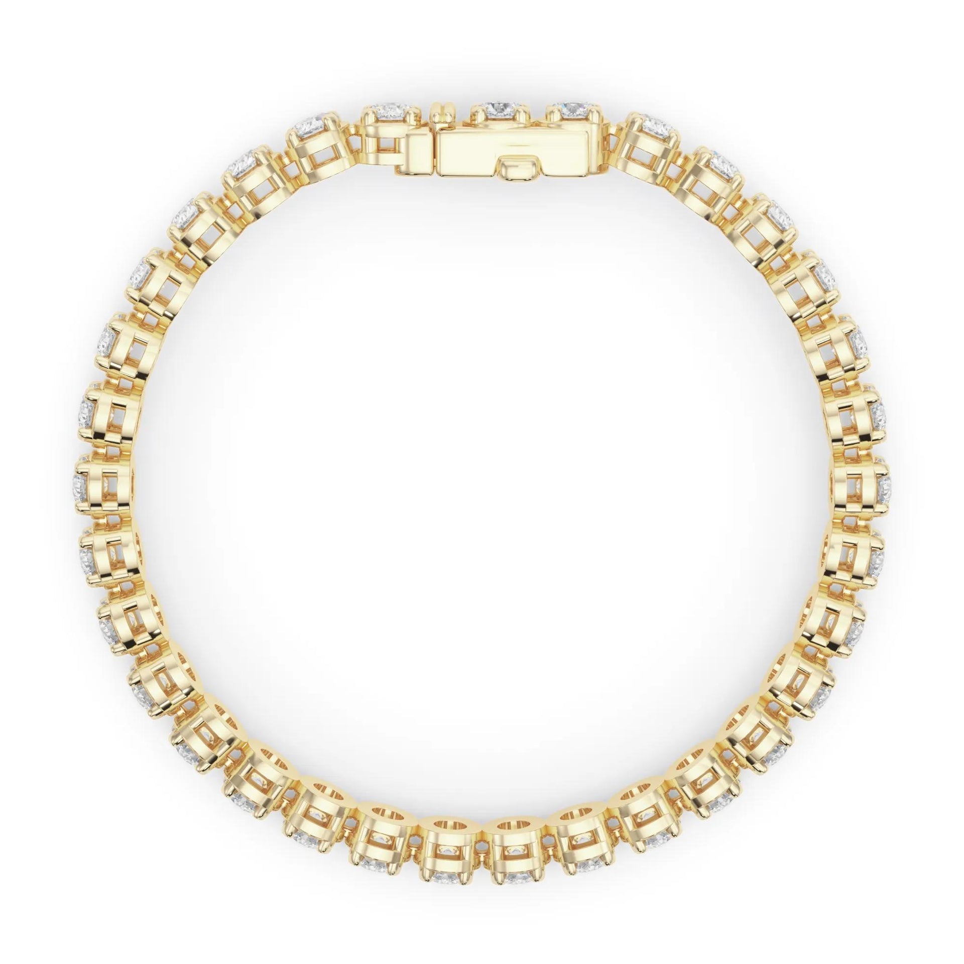 8 7/8 CT. Tw. Lab Grown Diamond Tennis Bracelet 14K Yellow Gold Size 2.00mm