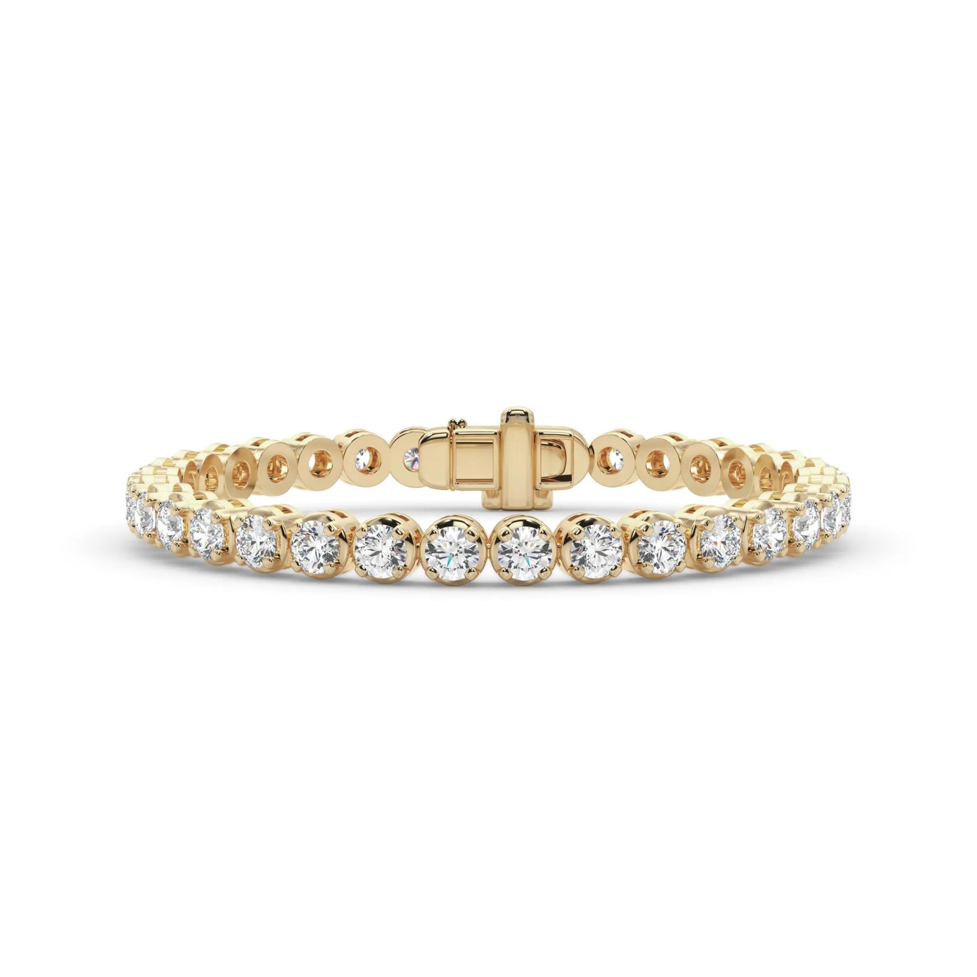 8 7/8 CT. Tw. Lab Grown Diamond Tennis Bracelet 14K Yellow Gold Size 2.00mm