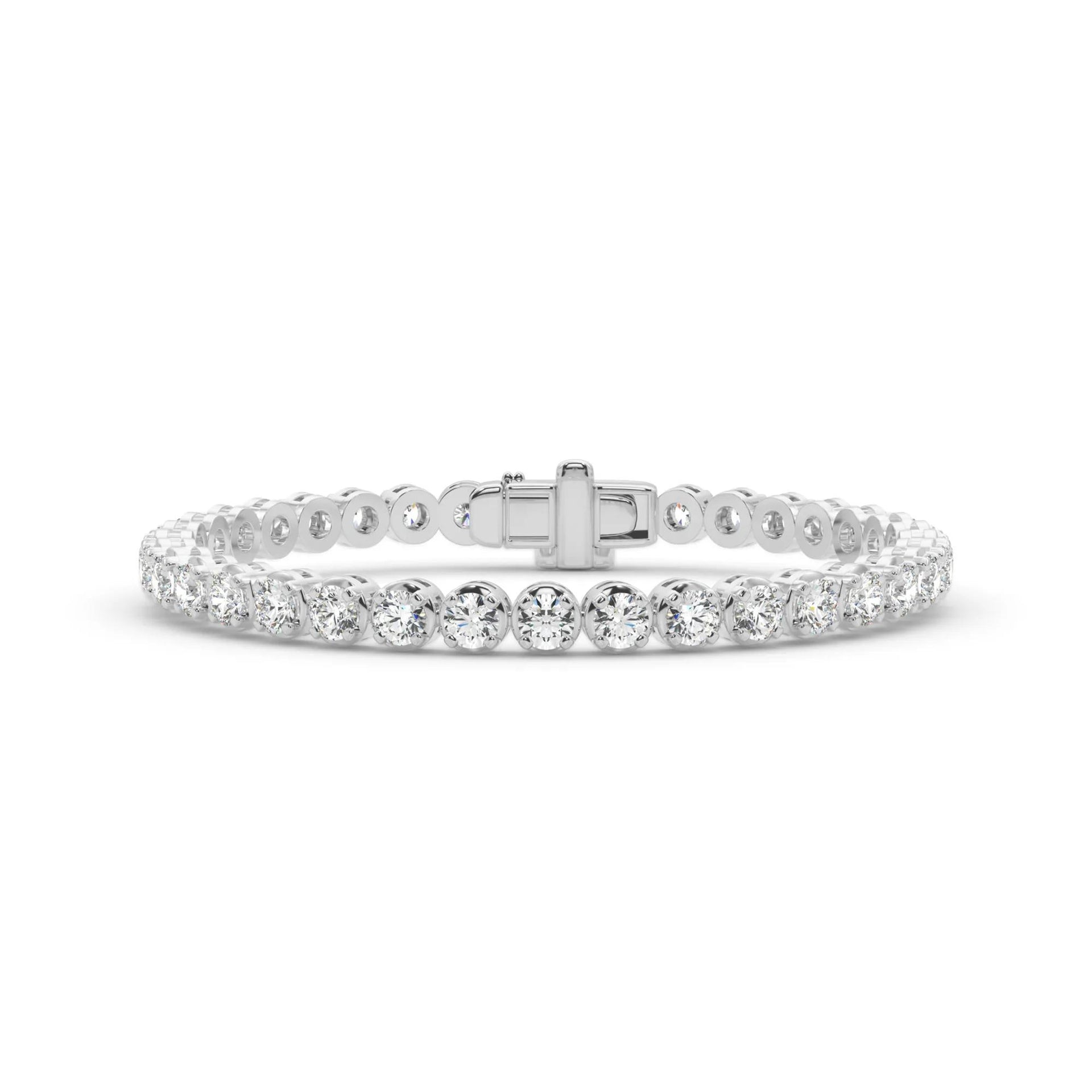 10 CT. Tw. Lab Grown Diamond Tennis Bracelet 14K White Gold Size 2.00mm