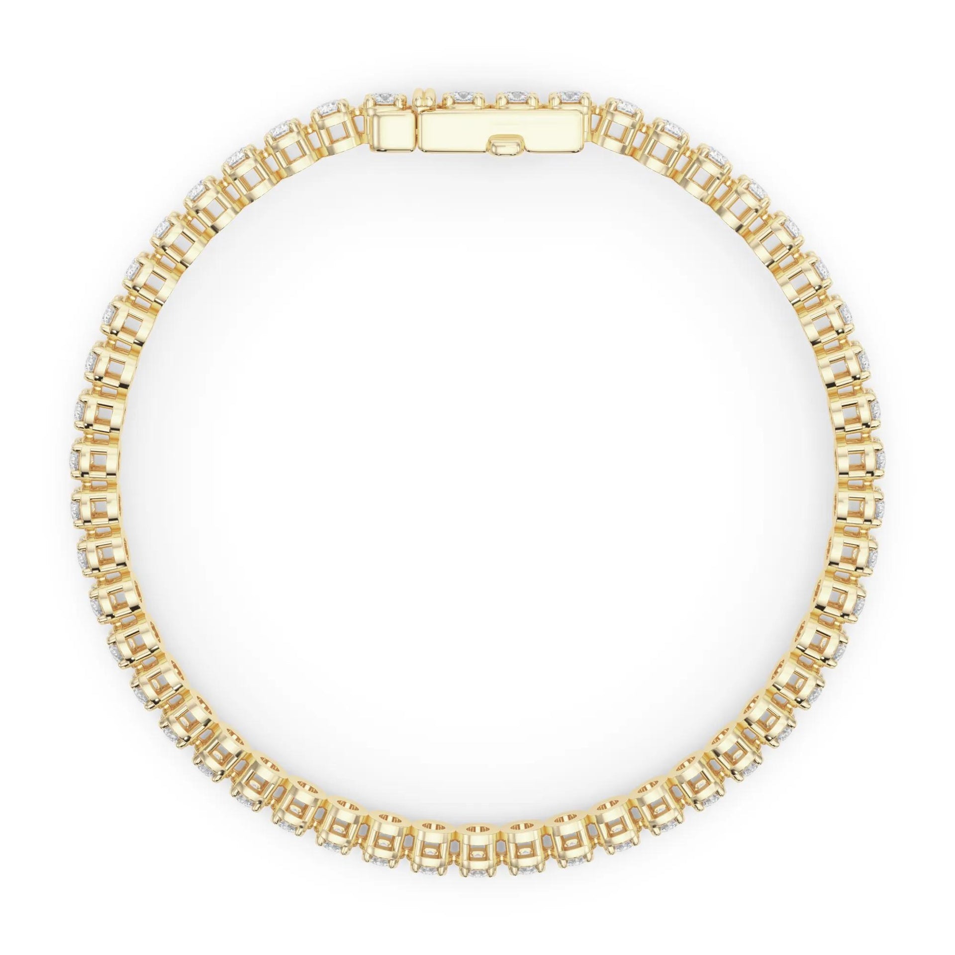 5 CT. Tw. Lab Grown Diamond Tennis Bracelet 14K Yellow Gold Size 2.00mm